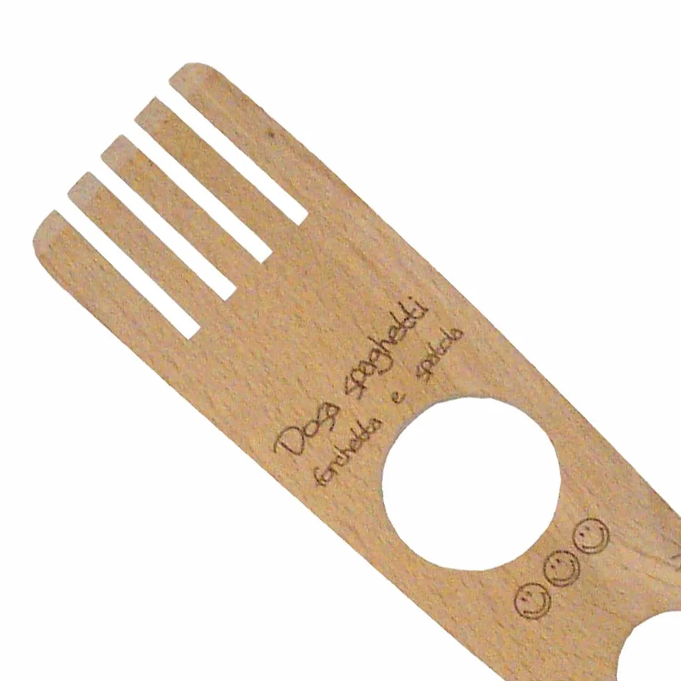 Eppicotispai We Love Pasta Spaghetti Misura Forchetta in Legno Argento 28,4 cm x 5,5 cm x 0,4 cm