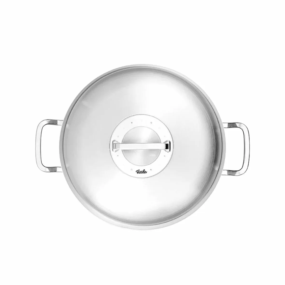 Fissler Original,Profi Collection Rostiera in acciaion inox 4.8 L, 28 cm, pentola rotonda per brasati, con coperchio in metallo, per cottura a induzione