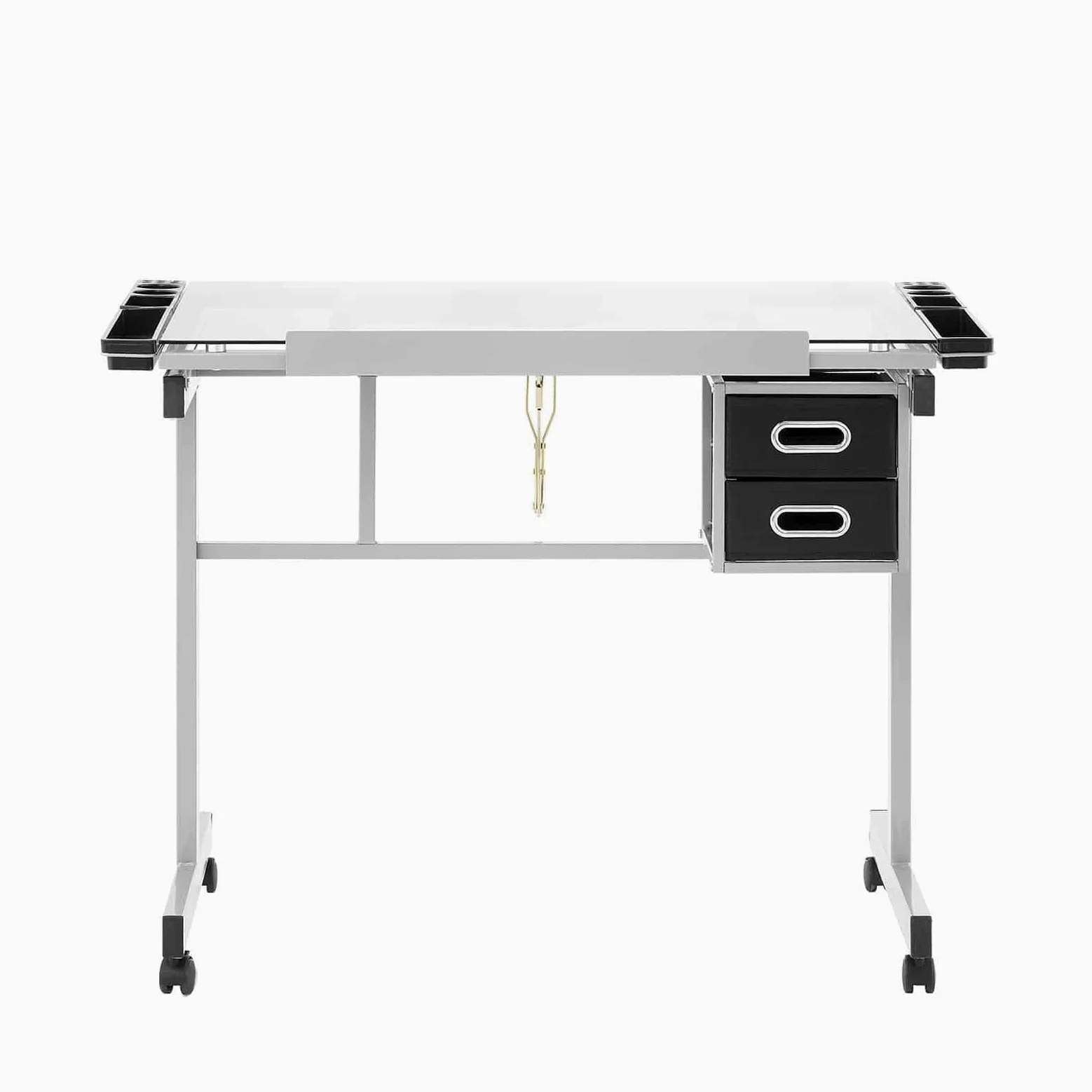 Fromm & Starck Tavolo da Disegno Inclinabile Scrivania da Architetto Star_Desk_10 (104 x 60 cm, Regolabile in Altezza, Piano in Vetro)