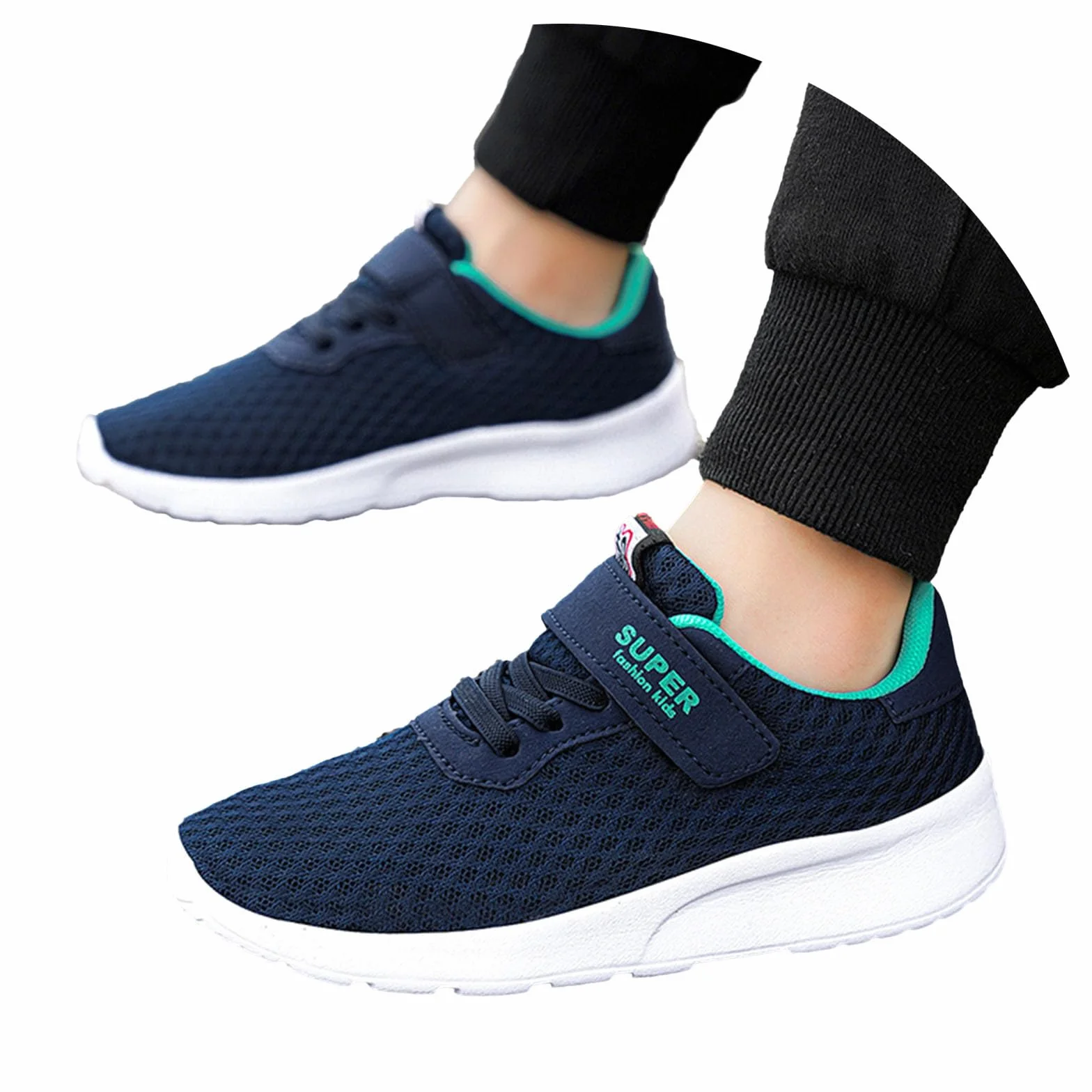 Generisch Sneakers da ragazza, leggere, traspiranti, slip on scarpe da corsa per bambini, comode scarpe da ginnastica con suola morbida