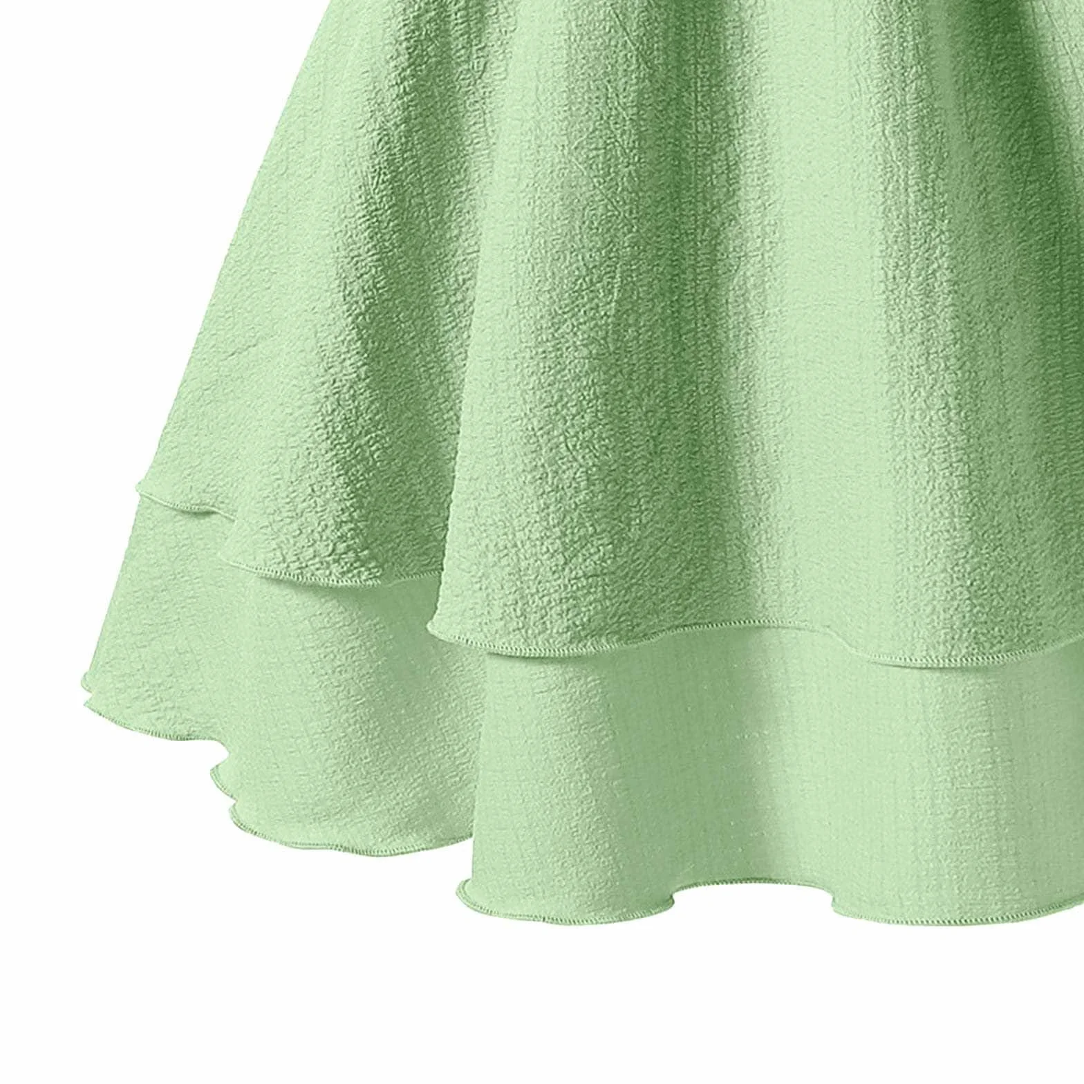 Vestito estivo da ragazza senza maniche elastico verde 11 anni