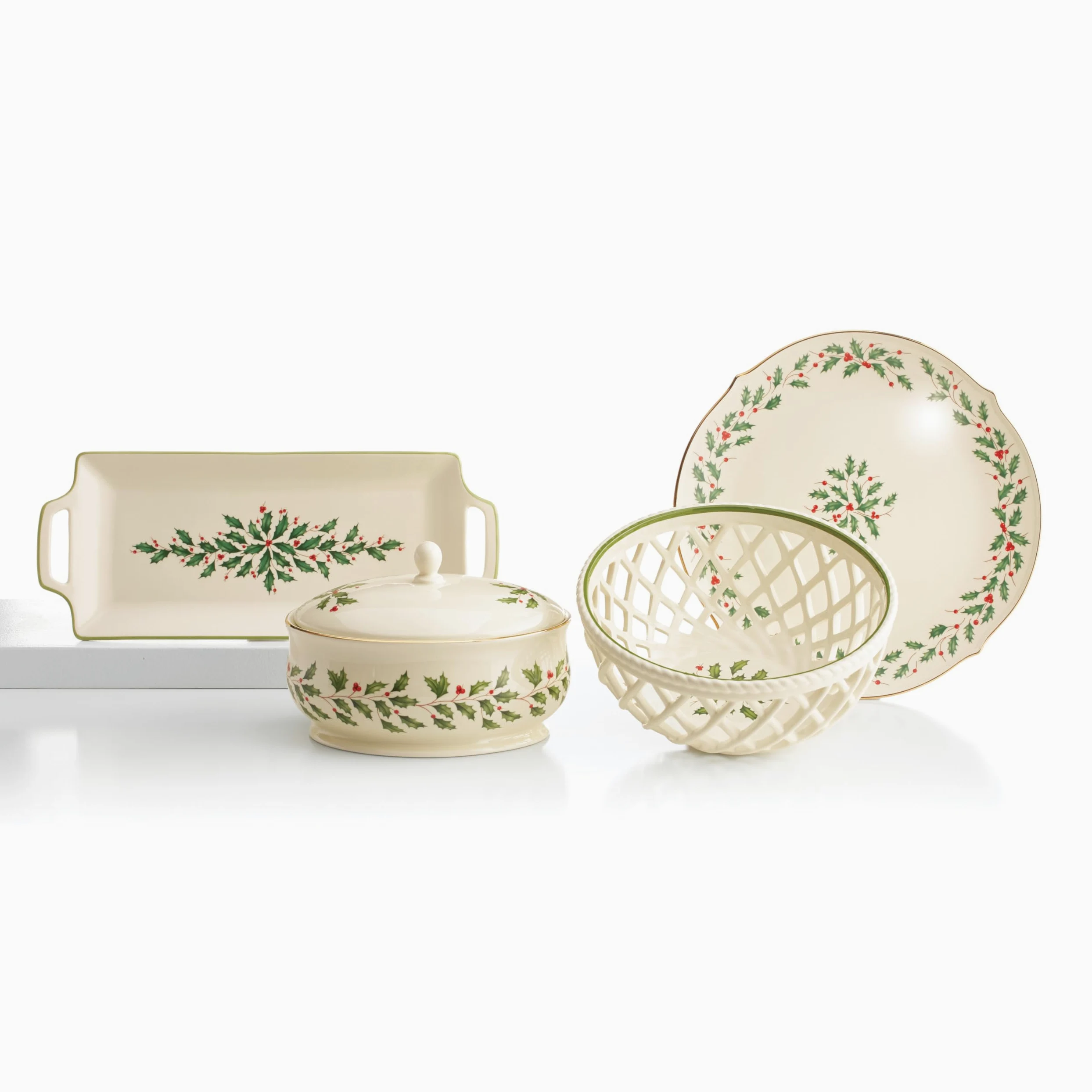 Lenox Holiday Round Platter,Ivory,13"