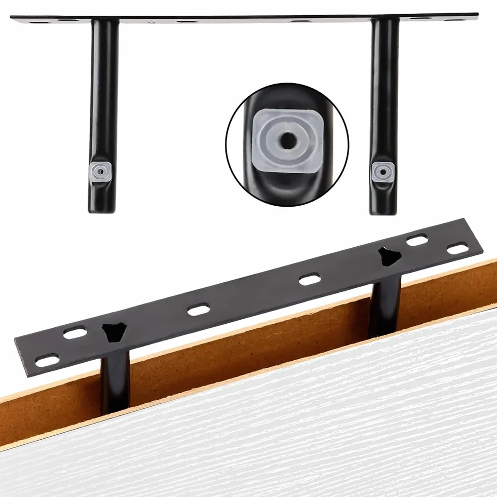 BAKAJI Mensole da Parete in Legno Massiccio 40x14x3 cm Bianco, Scaffali a Muro con Staffe a Scomparsa in Metallo