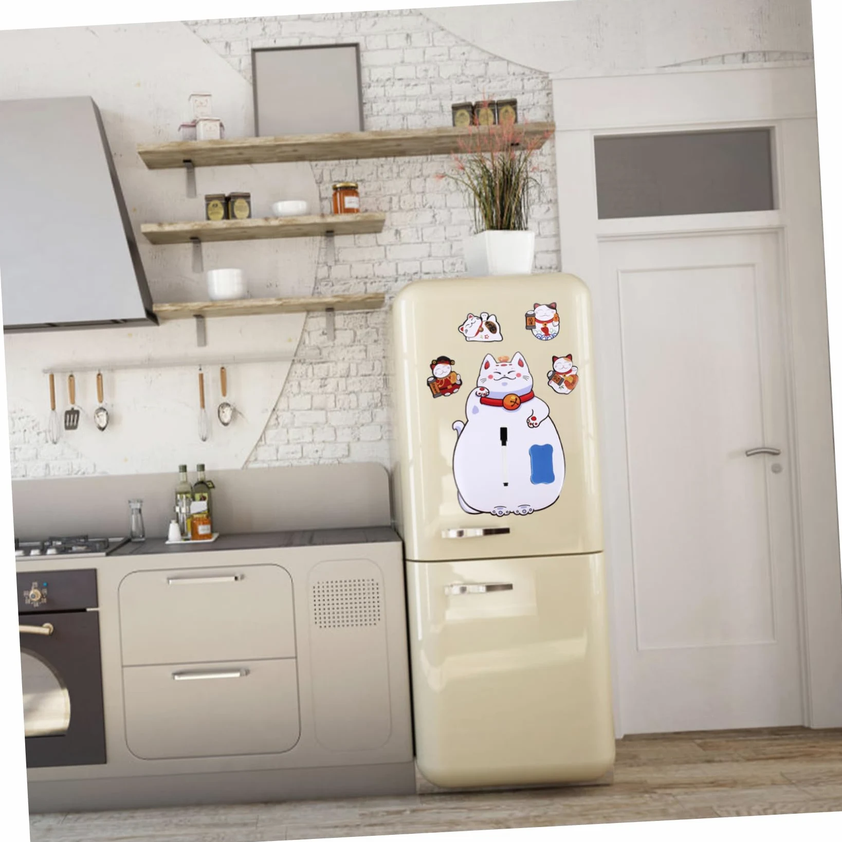 TOPBATHY 4 Set Bloc Notes Lavagna Magnetica Per Frigorifero Adesivi Magnetici Cancellabili a Secco I Bambini Cancellano La Lavagna Adesivo Di Pianificazione Magnete in Gomma Bianca