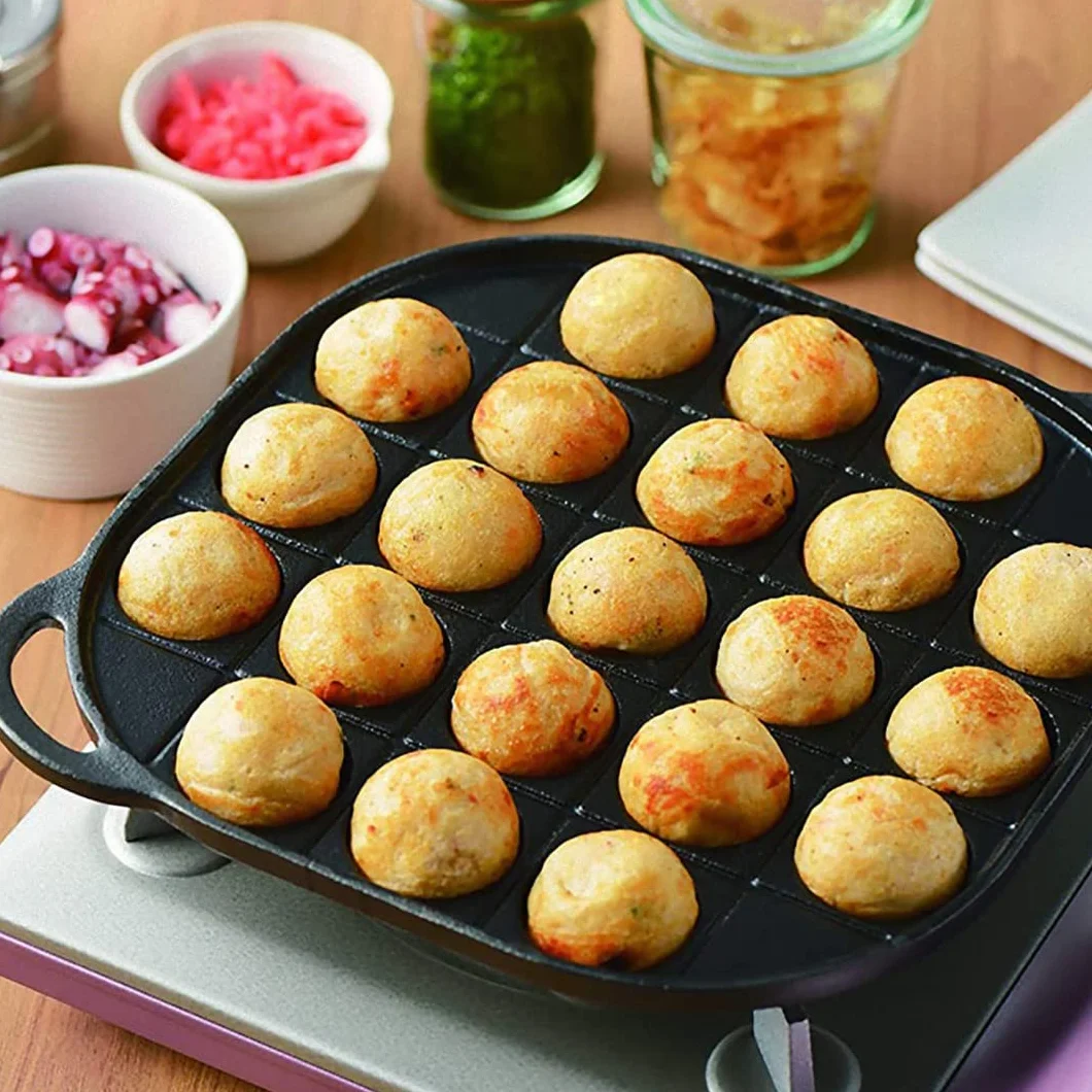 TIKUSAN Takoyaki Maker Skillet 21 stampi Piastra Giapponese
