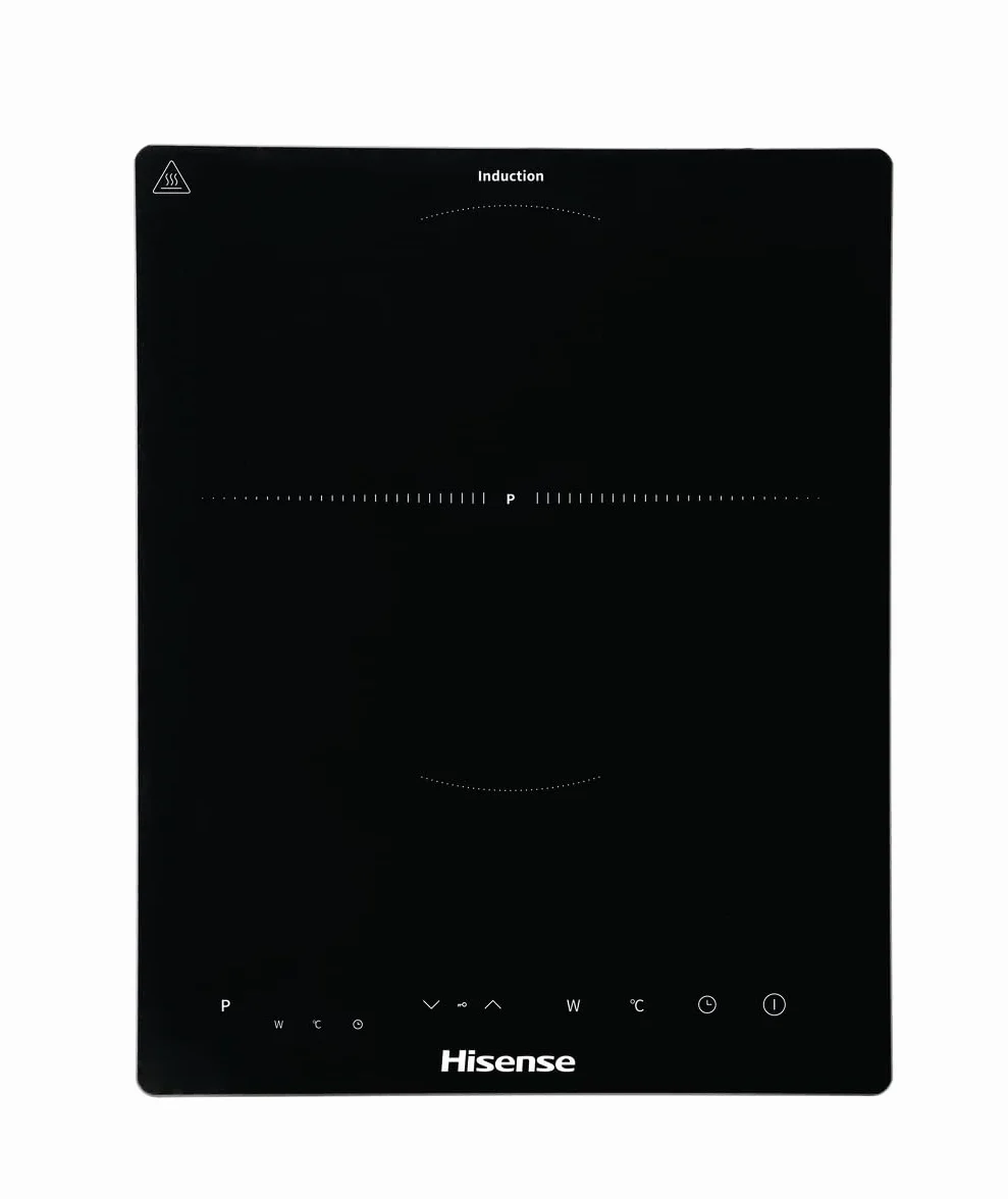 Hisense HIC2000Y Piano a Induzione Portatile 2000W 10 Livelli Timer Power Boost Controlli Touch Vetroceramica Nero