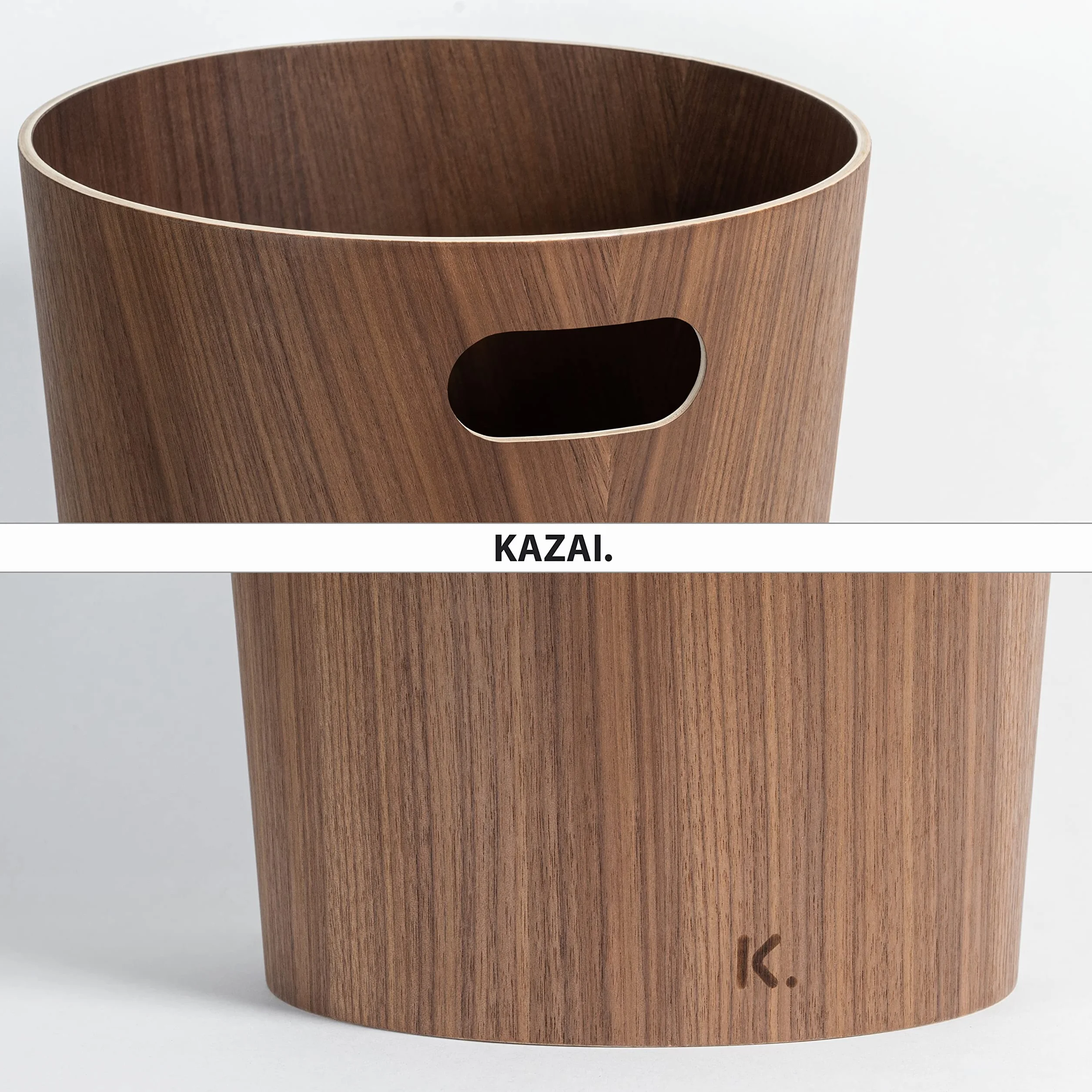 Kazai Börje Cestino Gettacarte in Legno Noce 9 litri