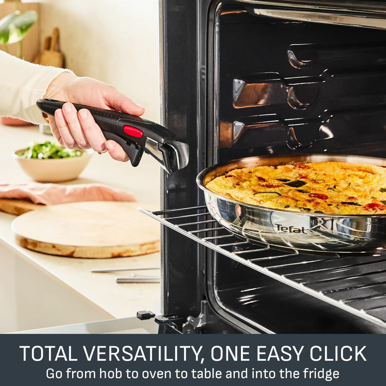 Tefal Ingenio Comfort Max L968S834 - Set di 8 pentole con fondo extra resistente, non sigillato, salvaspazio, segnale termico, per tutti i piani cottura, impugnatura sicura, facile da pulire, in