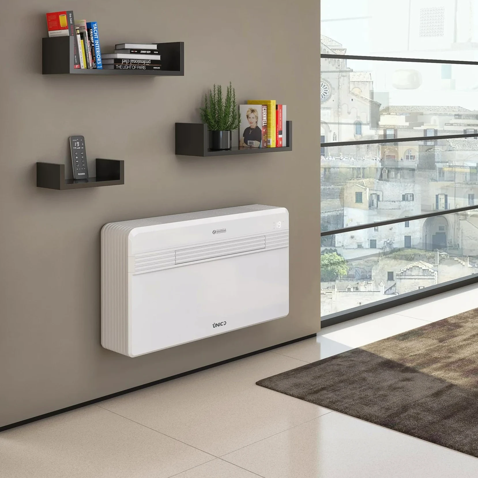 Olimpia Splendid Climatizzatore Senza Unità Esterna Unico Pro 35 HP EVAN Inverter, Pompa di Calore, Wi-Fi Integrato, 3,5 kW, Silent Mode e Display Touch - 02239