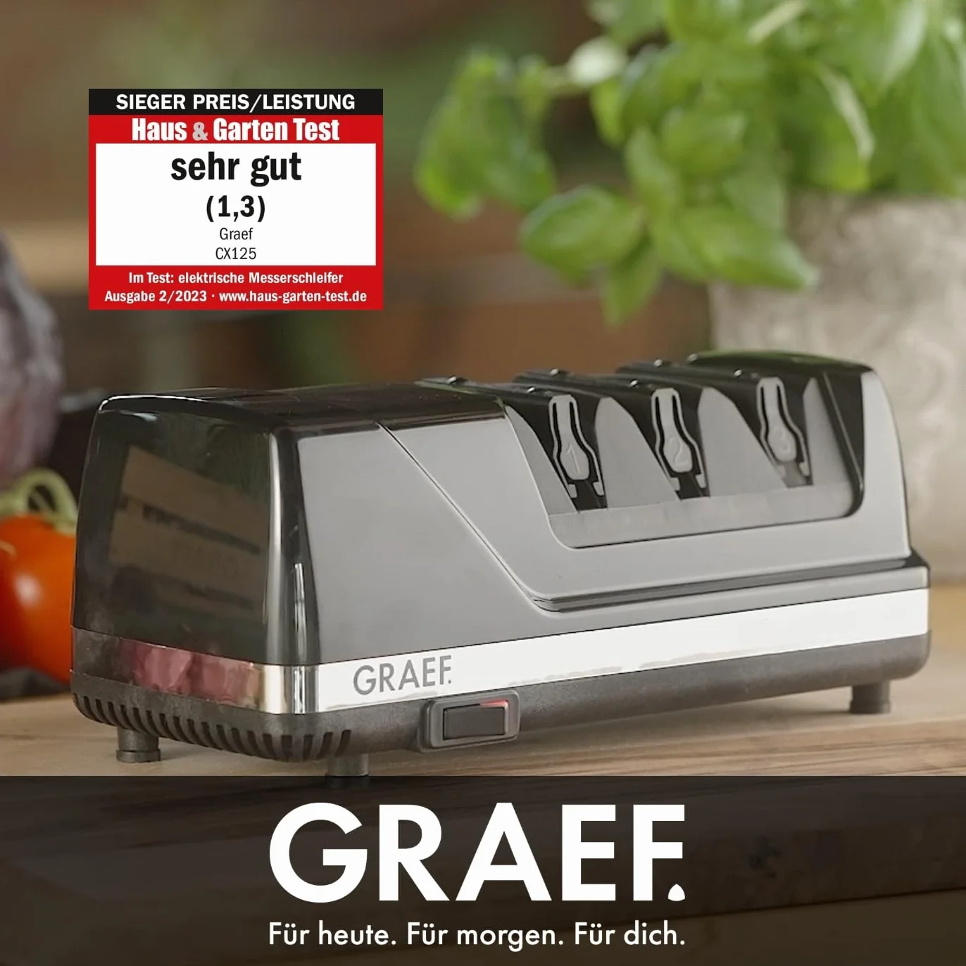 GRAEF CX125 Affilalame elettrico 3 livelli angolo 15° nero
