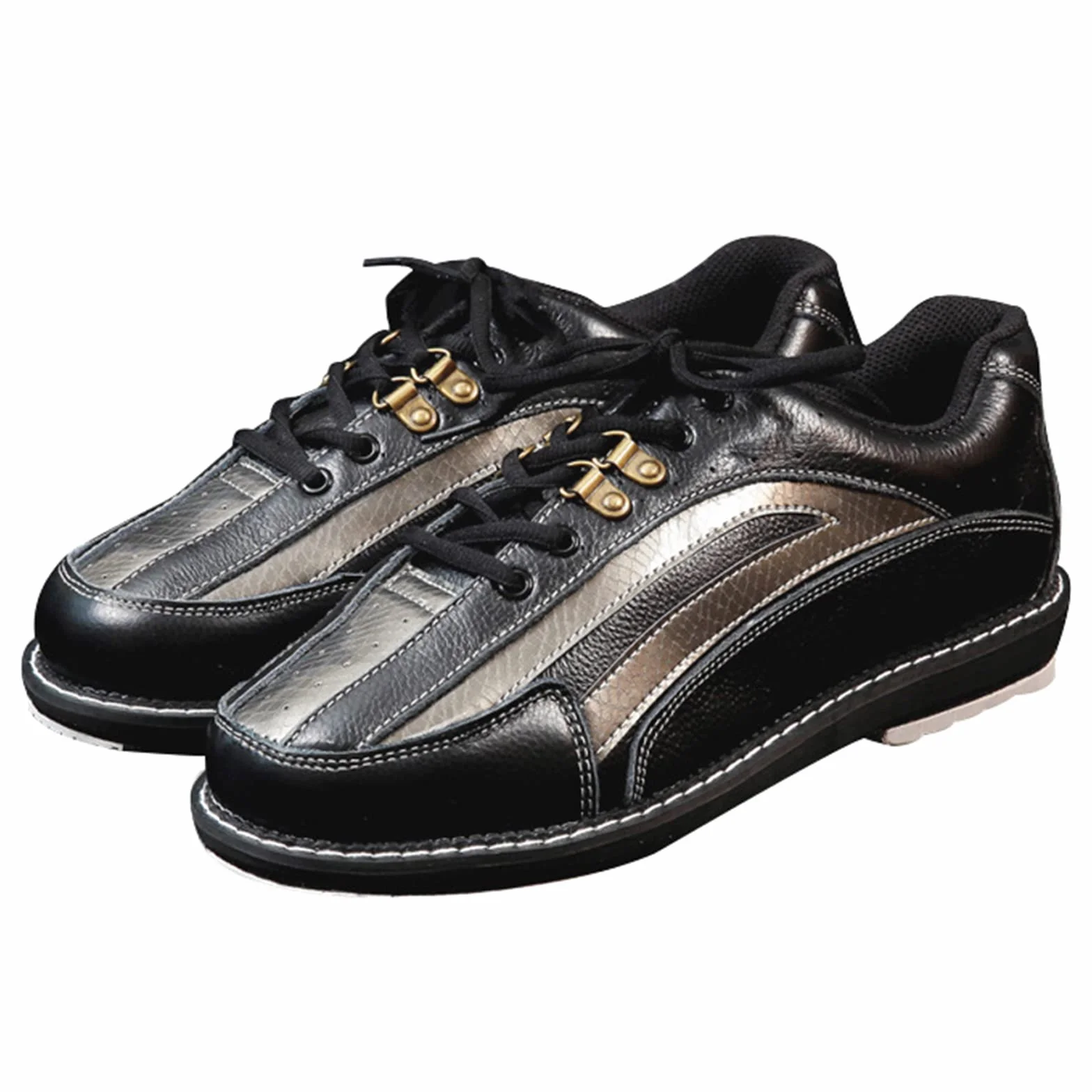 SDEQA Scarpe da Bowling in Pelle Antiscivolo Leggero con 5 Suole