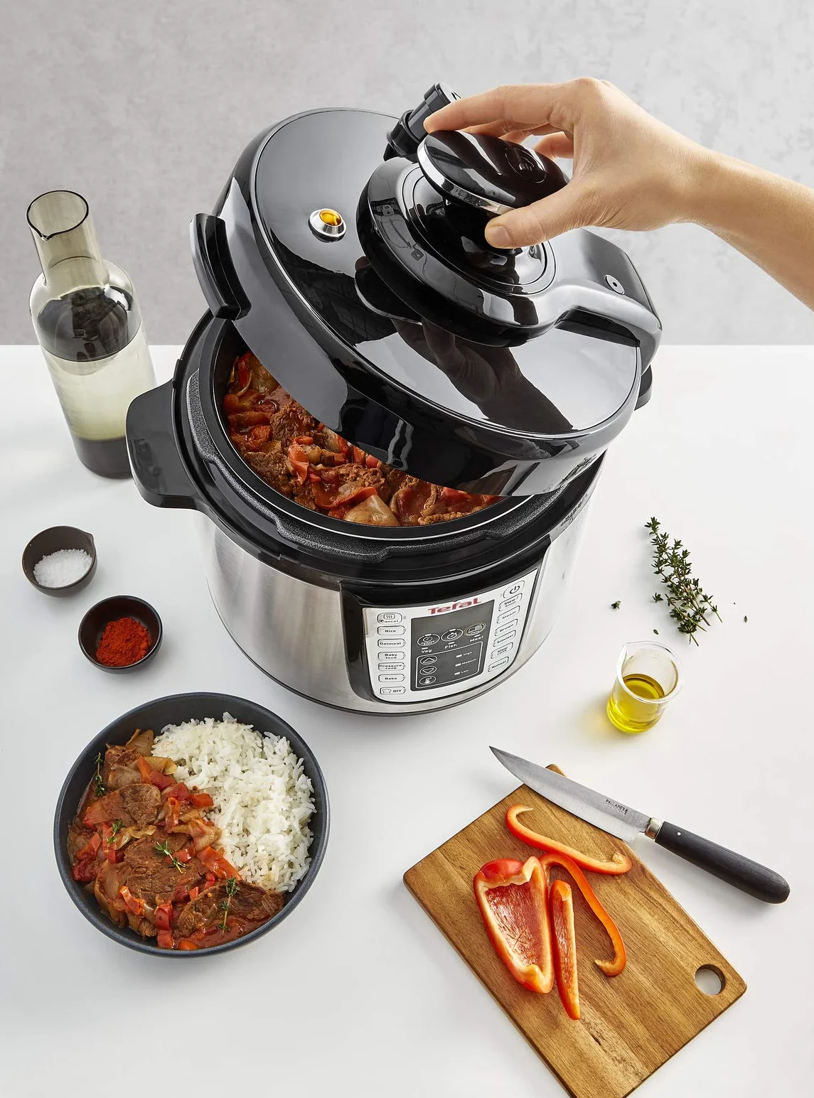 TEFAL CY505E10 Fast&Delicious Multicooker, 25 programmi, Cottura a pressione, Tecnologia Safe Pressure, Fino a 6 persone