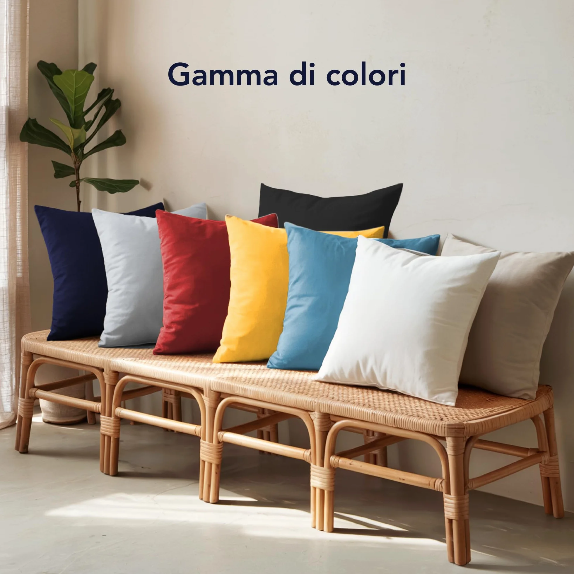 Dreamzie Federe Cuscini 30x30 Set di 2 Giallo 100% Jersey di Cotone Copri Cuscino