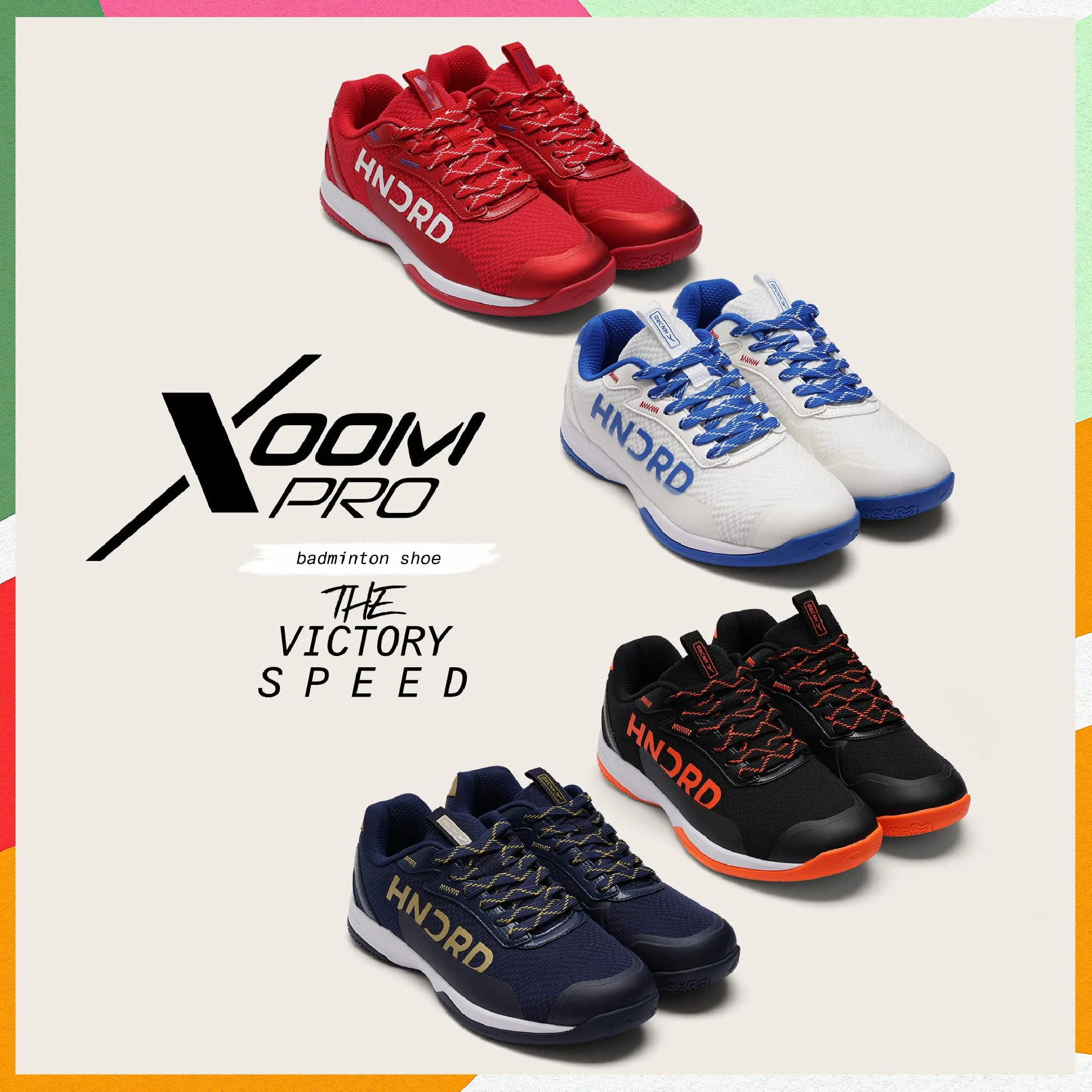 Hundred Xoom PRO Non-Marking Badminton Shoes for Men Faux Leather Indoor Tennis Squash Basketball Padel
