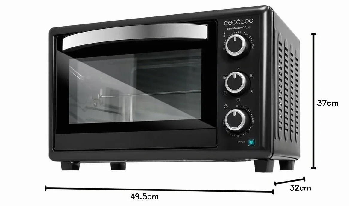 Cecotec Forno da tavolo Bake&Toast 3090 Black Gyro 30 L 1500 W 5 funzioni