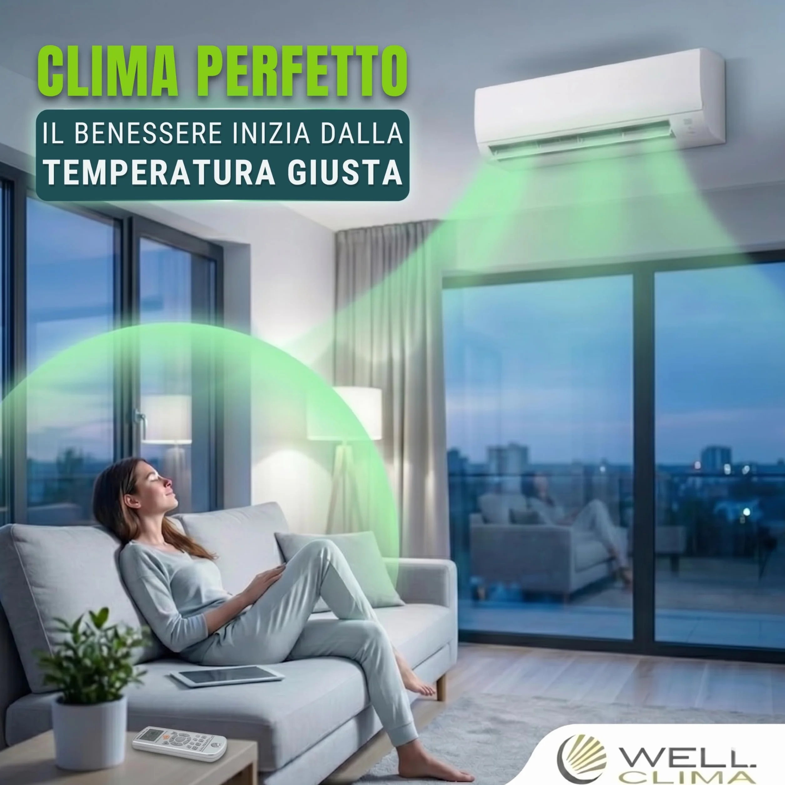 Wellclima Double E.S Telecomando Universale per Condizionatori Climatizzatori, Progettazione Italiana, Compatibile con 10000+ Modelli e 500+ Marche, Risparmio Energetico Anti Spreco, 2 in 1 Due Split