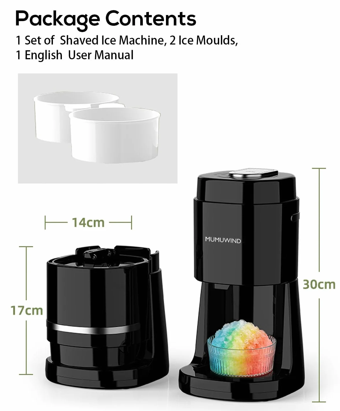 Tritaghiaccio Elettrico, Macchina per Granita da casa, Trita Ghiaccio Elettrico, ice crusher Macchina Granita per Bevande Rinfrescanti, Perfetta per Estate e Feste,Cocktail e Sorbetti