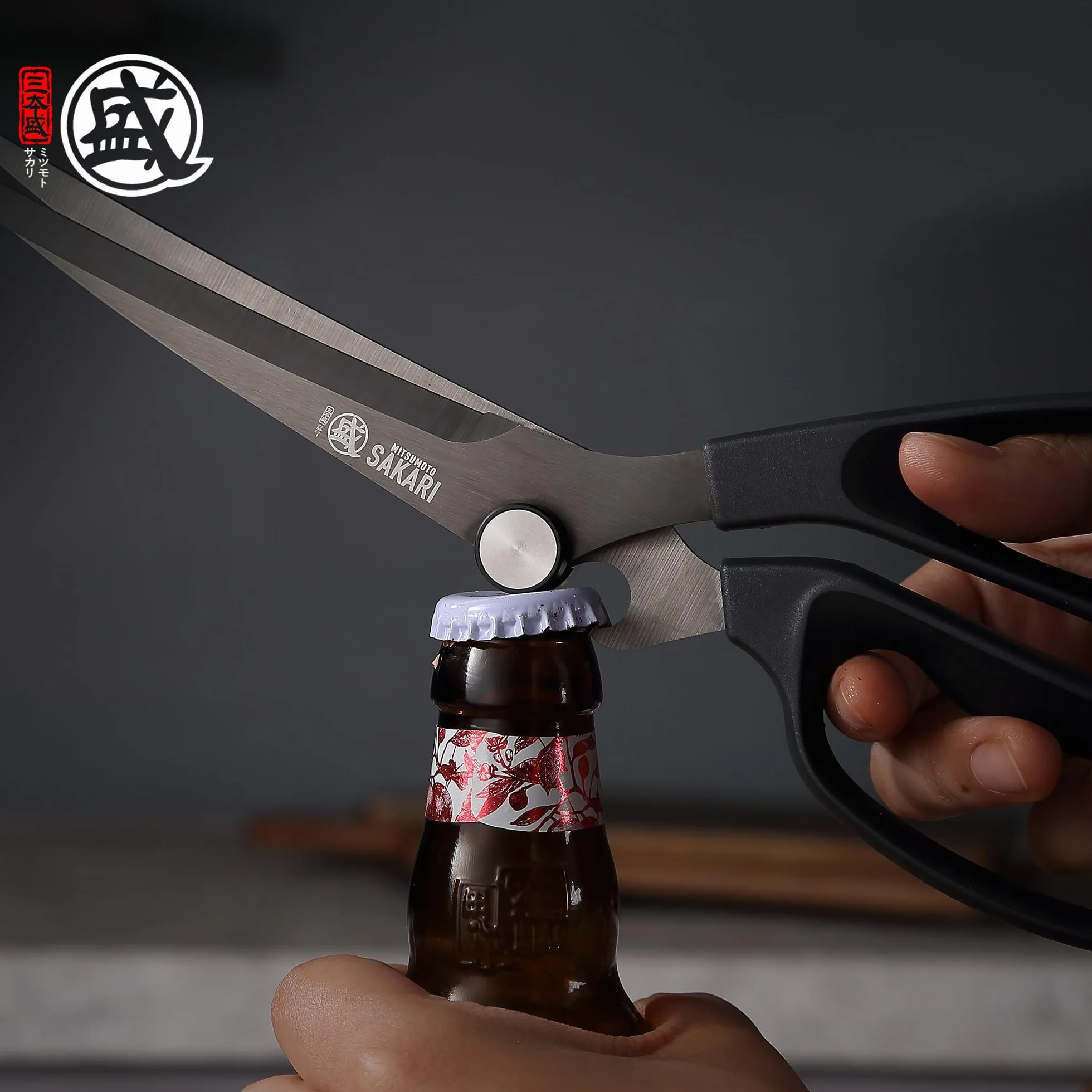 MITSUMOTO SAKARI Forbici da Cucina Professionali Giapponesi a Manico Lungo