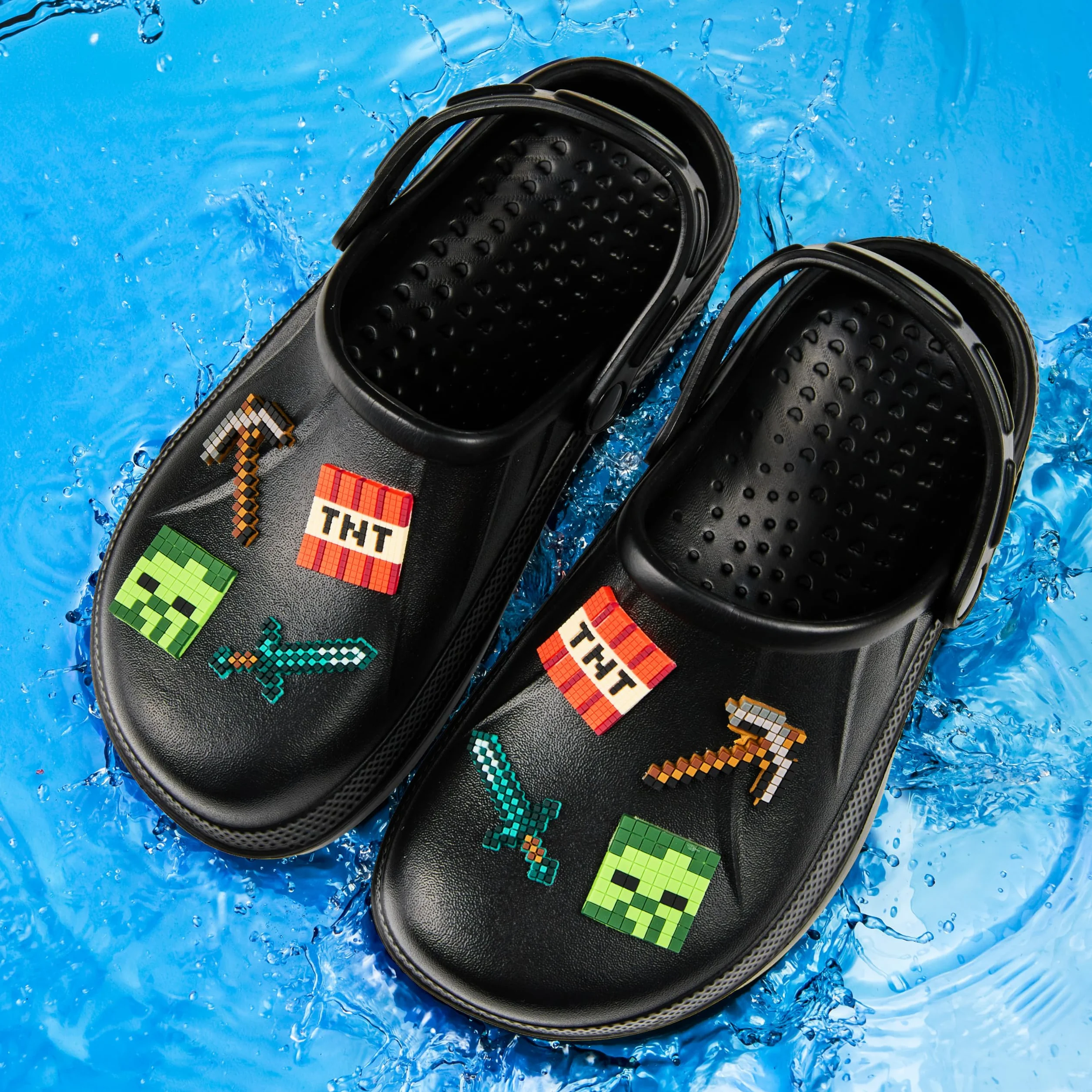 Minecraft Zoccoli Bambino con o senza Ciondoli Scivolare Ciabatte Bambina Giardino Piscina Creeper Regalo Bambini