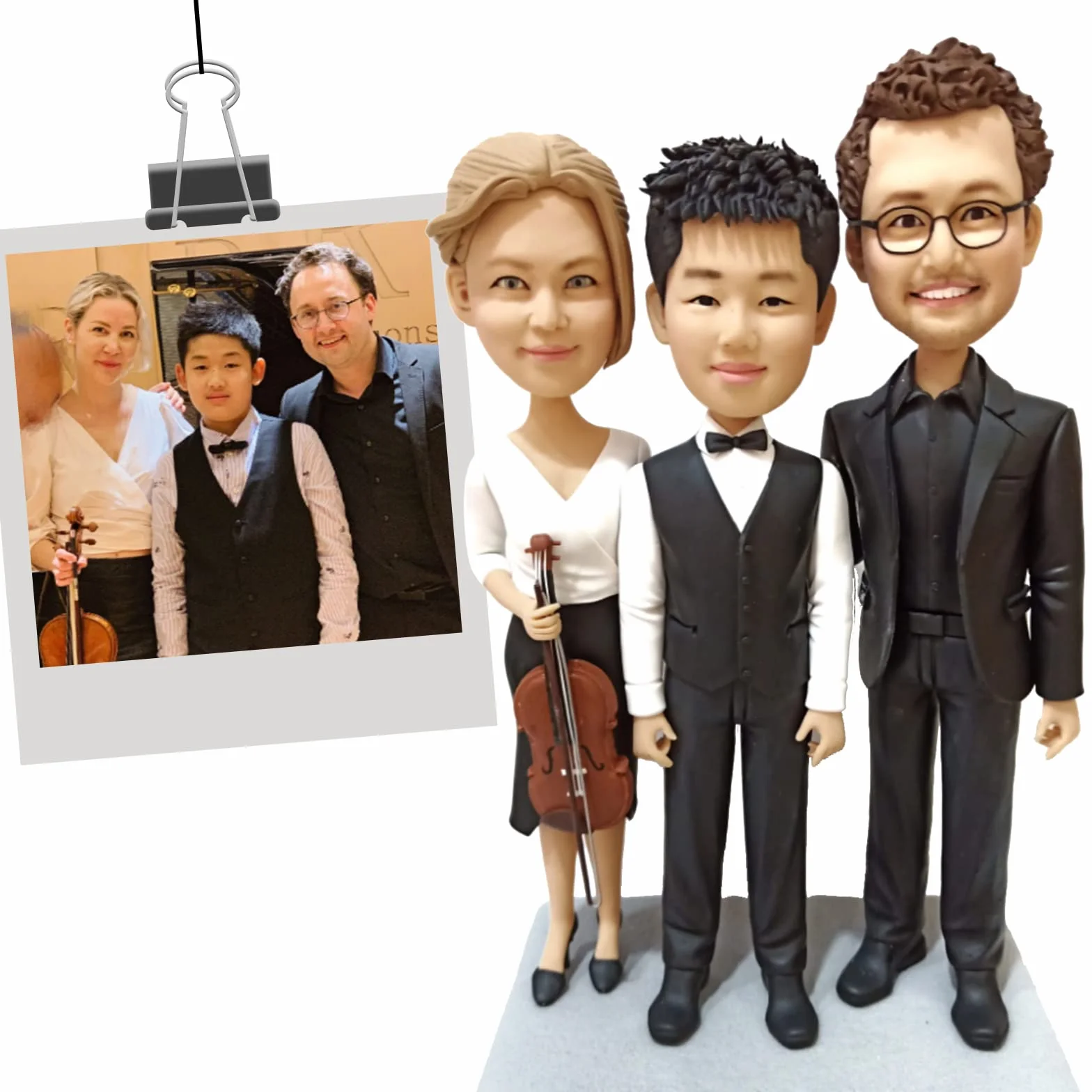 Statuetta Bobblehead Personalizzata - Bobble Head Regalo Con Foto Reale - Ornamento Da Tavolo per San Valentino, Natale, Compleanno, Matrimoni