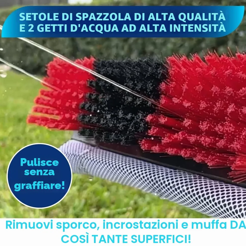 STARLYF - Telescopic Hydrocleaner, scopa telescopica per pulizia, idropulitrice telescopica, alimentazione ad acqua, dispensatore di sapone, pulizia pannelli solari, lavaggio camion, autobus, auto,