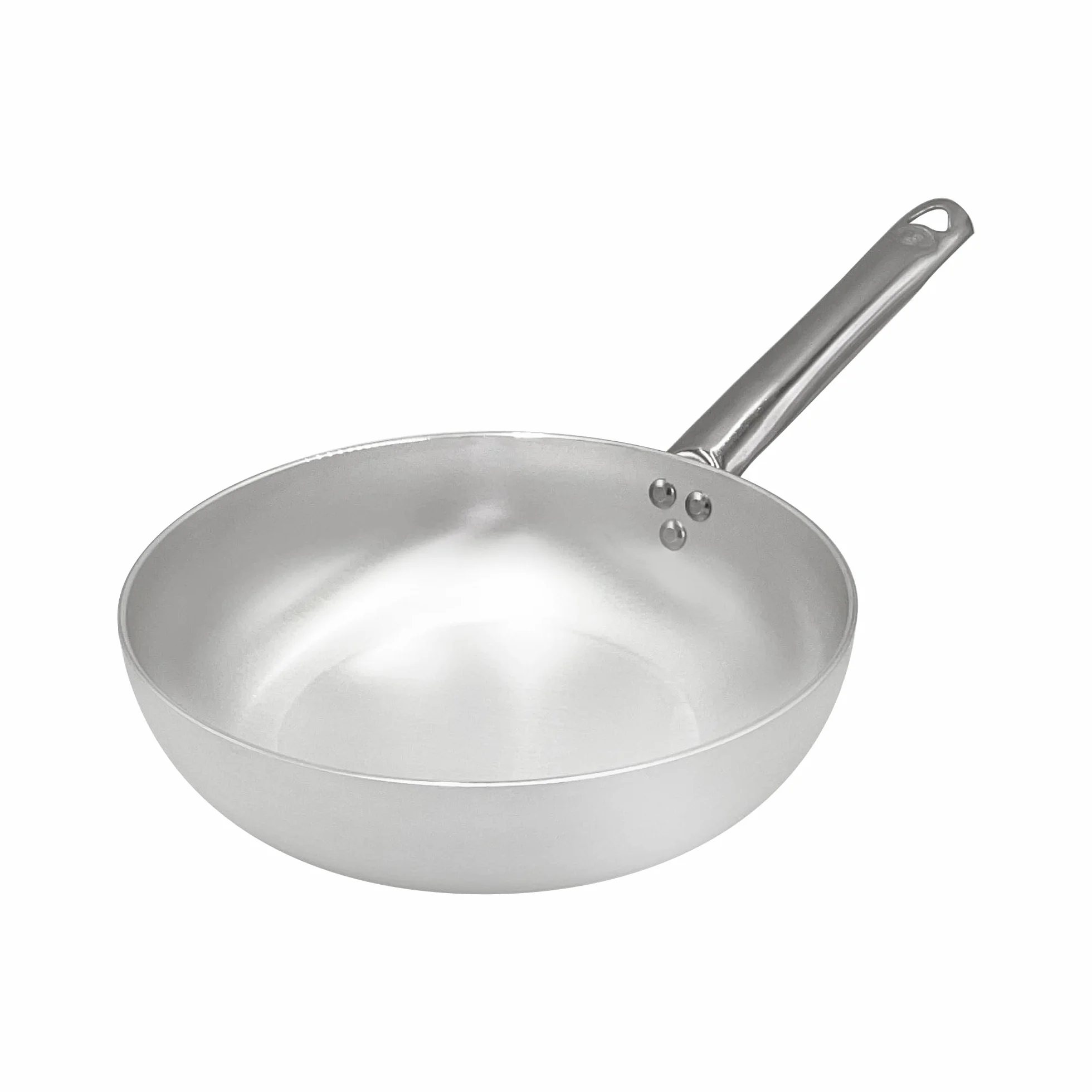 Pentole Agnelli Padella Alta per Saltare 28 cm Alluminio 3 mm Antiaderente Manico Inox