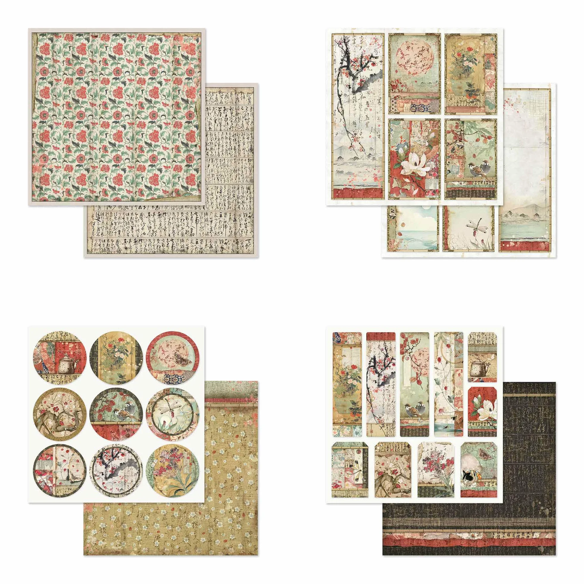 Stamperia Papierblock doppelseitig 20.3 x 20.3 cm Oriental Garden 10 Blätter