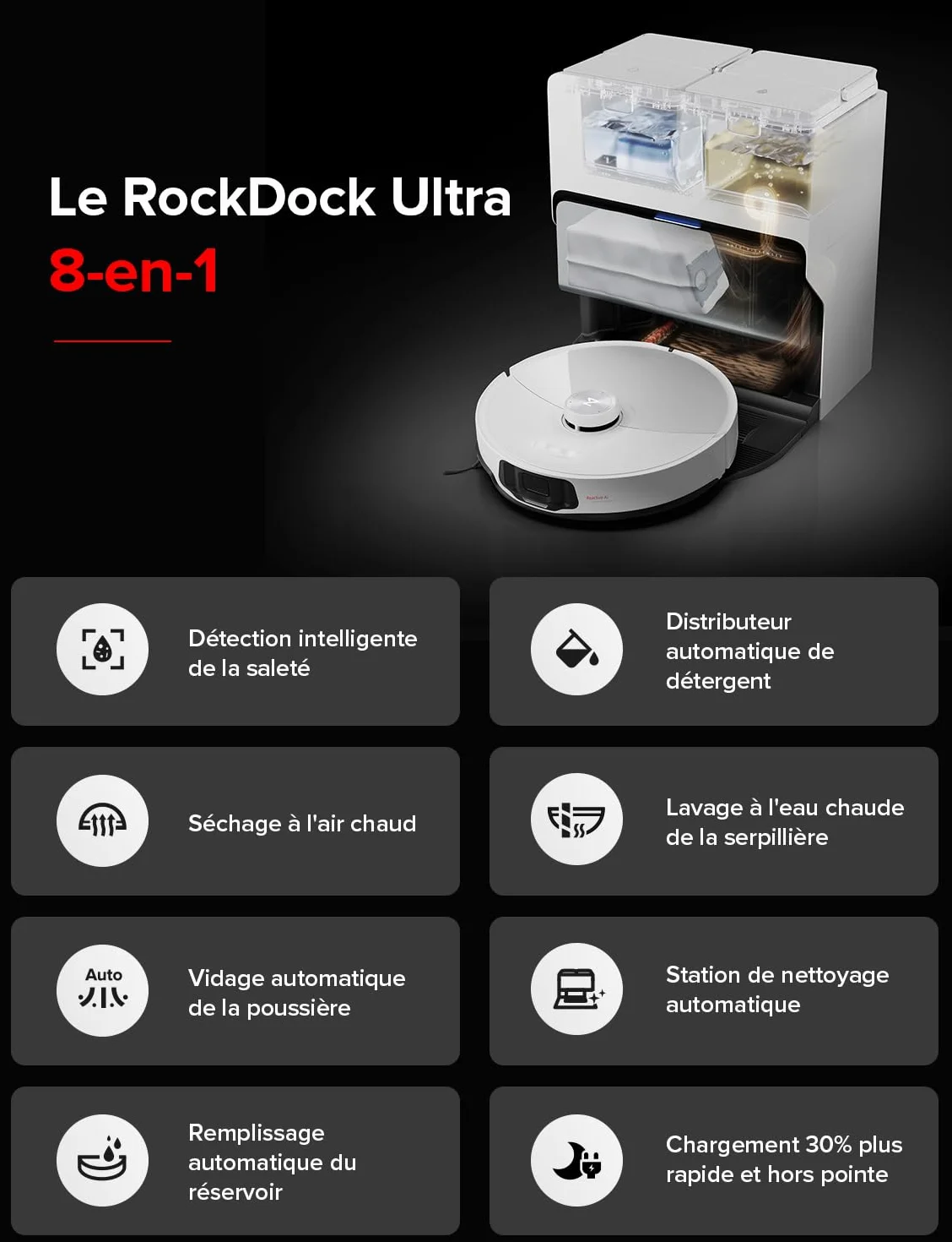 Roborock S8 MaxV Ultra Robot odkurzacz i mop 10000 Pa mycie gorąca woda 60°C