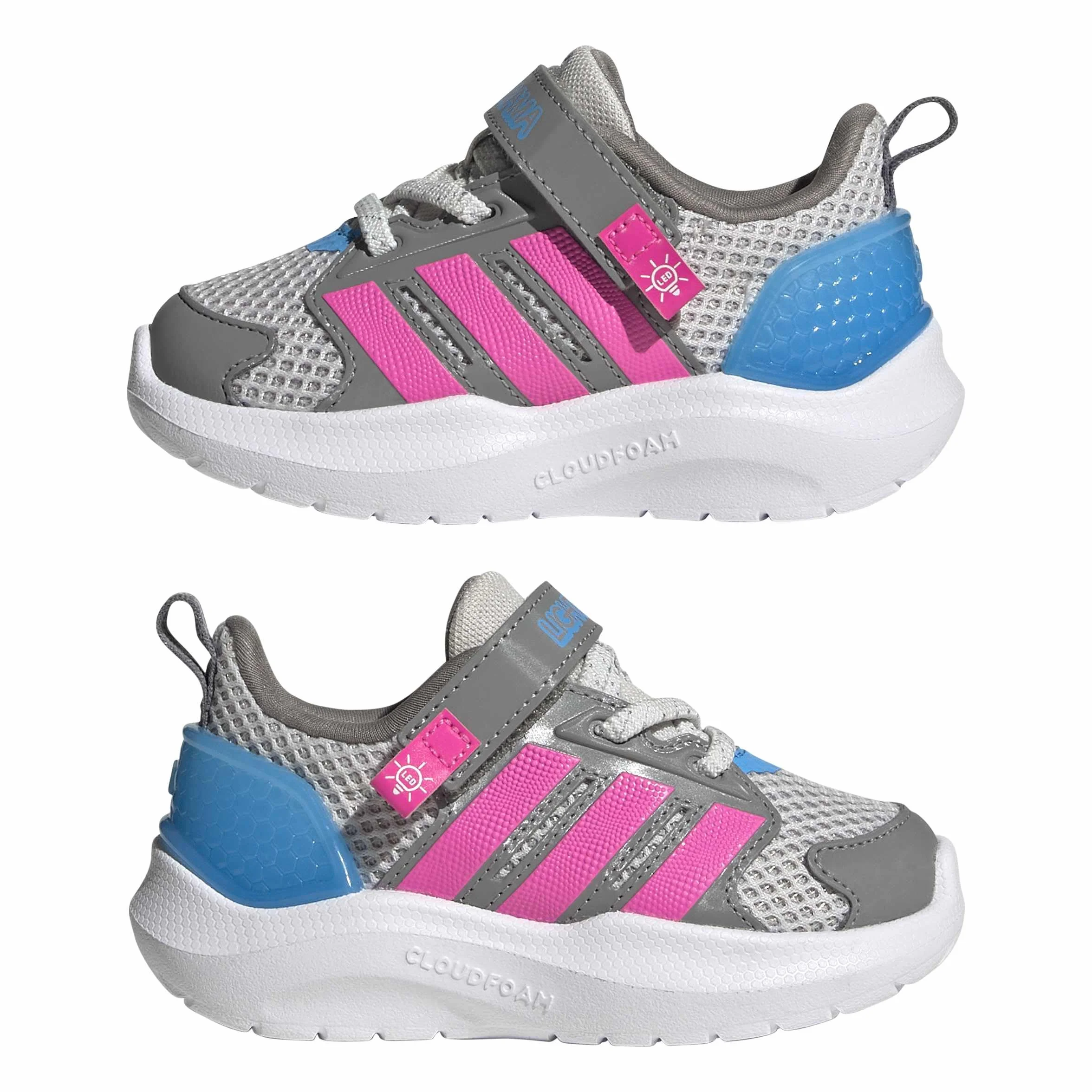 Adidas Unisex - Bimbi 0-24 LIGHTORAMA Runner Shoes Infants, Ice Lavender/Silver Met./Flash Aqua, 26 1/2 EU