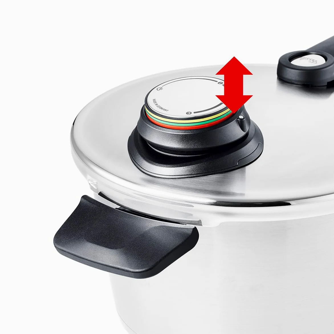 Fissler Vitavit Premium Pentola a pressione in acciaio inox 3.5 L, 22 cm, 4 livelli di cottura, incluso inserto, adatta a fornelli a induzione