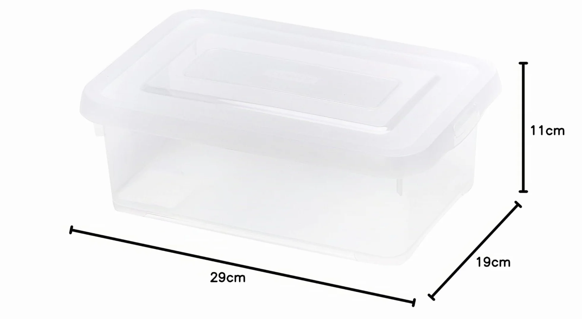 Allibert Scatola In Plastica Con Coperchio A Click Trasparente 29 x 19 x 10 cm