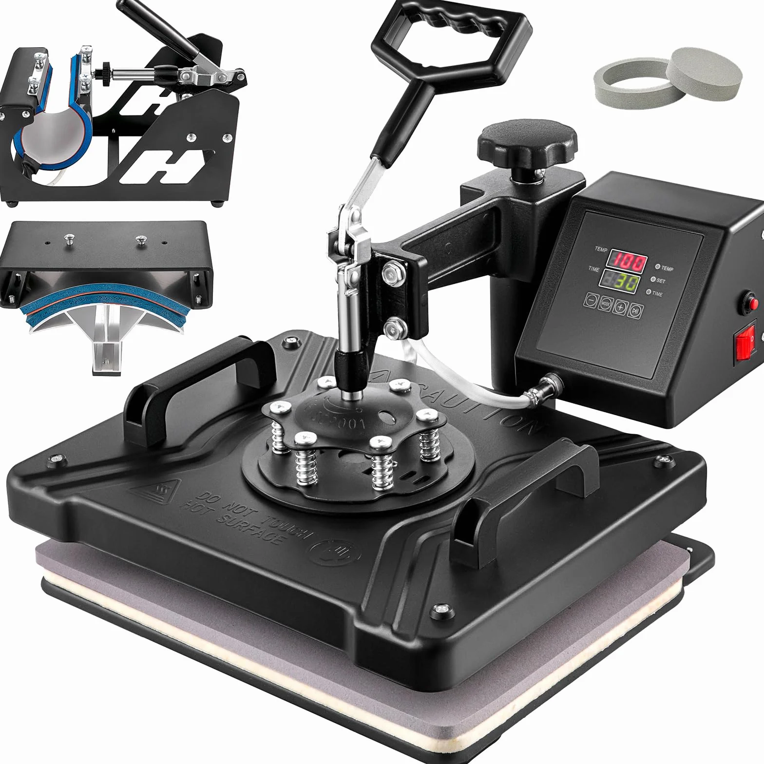 VEVOR Pressa a caldo 5 in 1, 38x30 cm, con controller digitale di temperatura e tempo