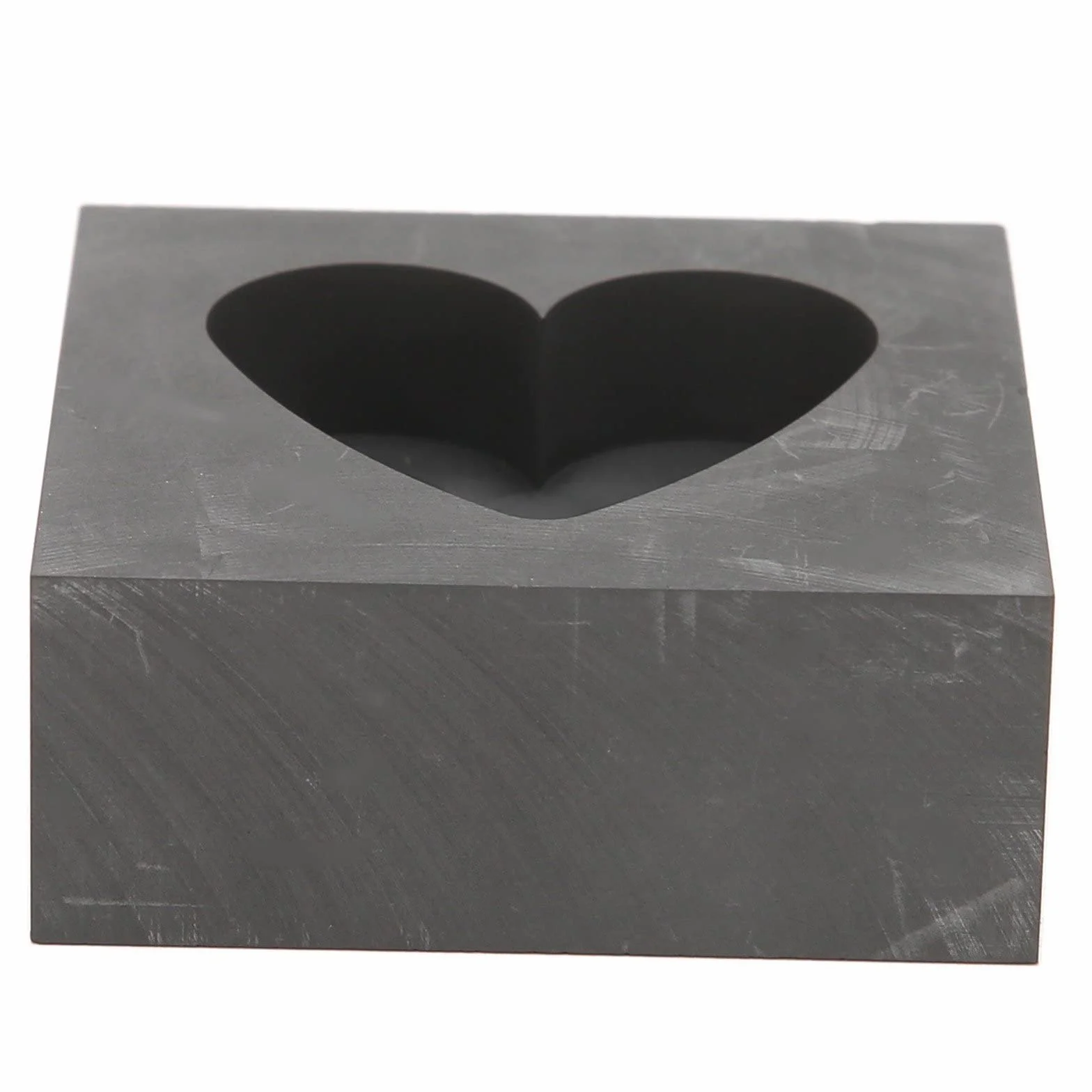 Casting di Grafite Ad Alta Densità Morma in Lingotto Forma a Forma di Cuore Mapilibile Stampo Oro in Argento in Genodo di Gioielli per Artigianato