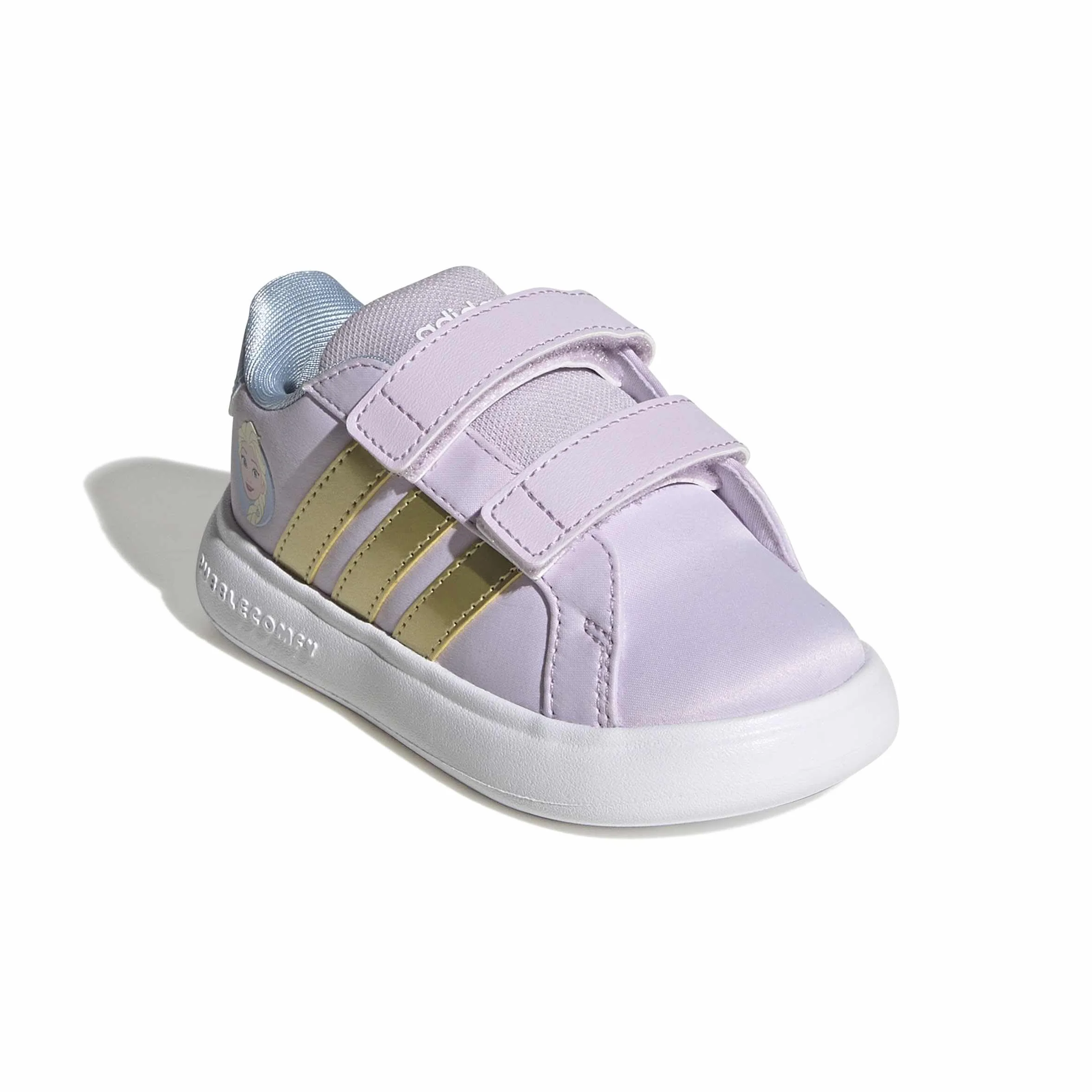 Adidas Disney Frozen Grand Court 3.0 Shoes Infants, Glow Blue/Gold Met./Ice Lavender, 26 1/2 EU