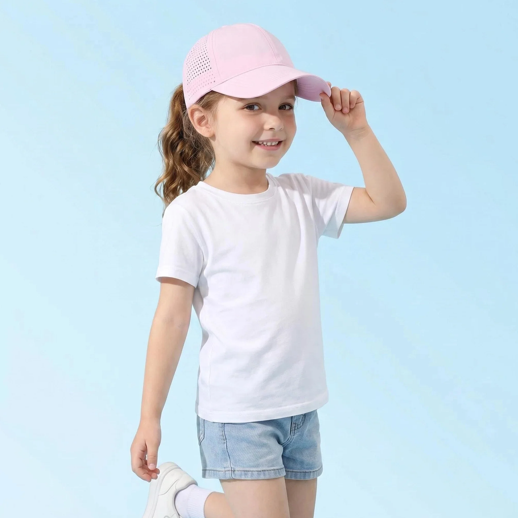 Cappello Sportivo per Bambini Berretto da Baseball Ragazza Asciugatura Rapida Visiera Regolabile