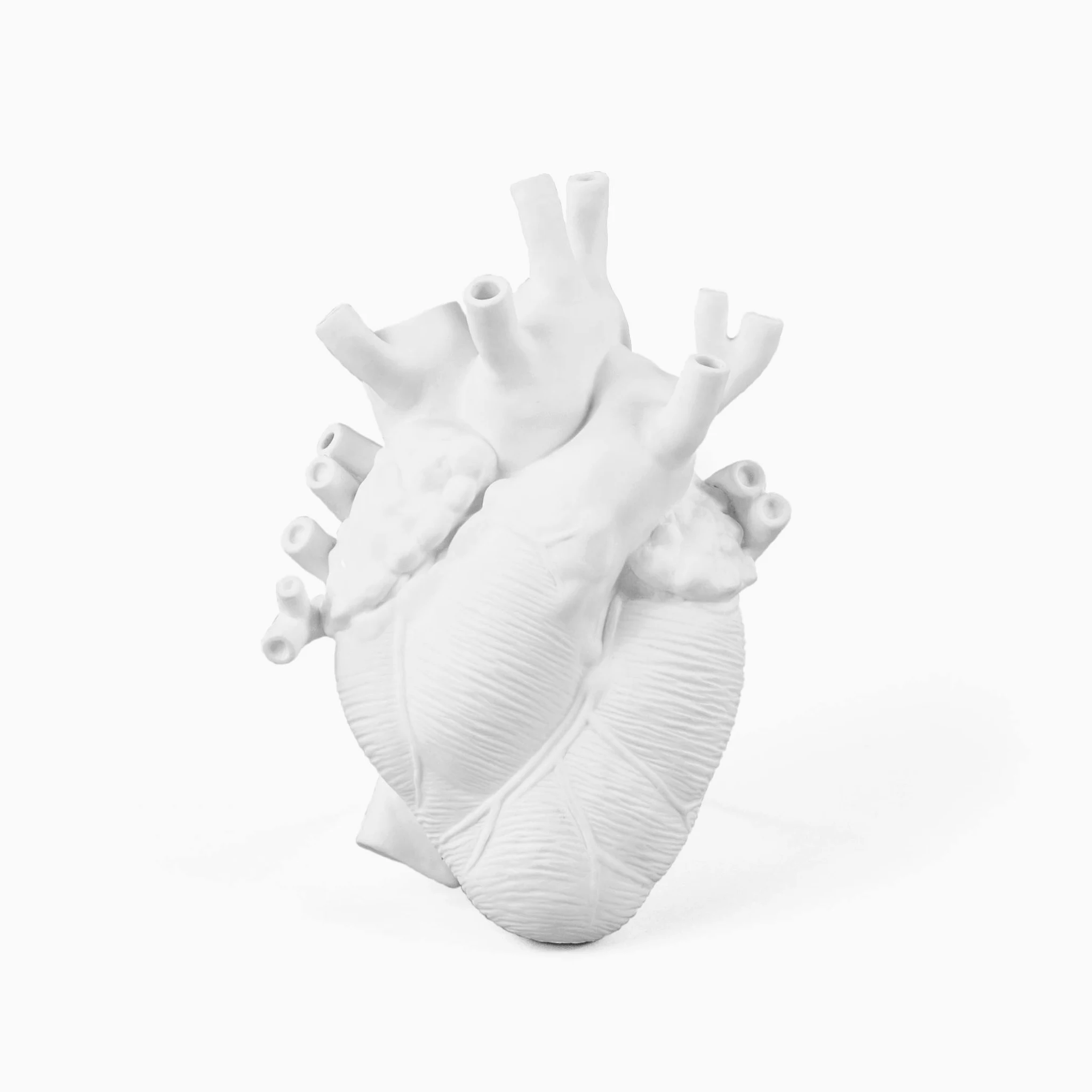 Seletti Love In Bloom Vaso a forma di cuore, bianco