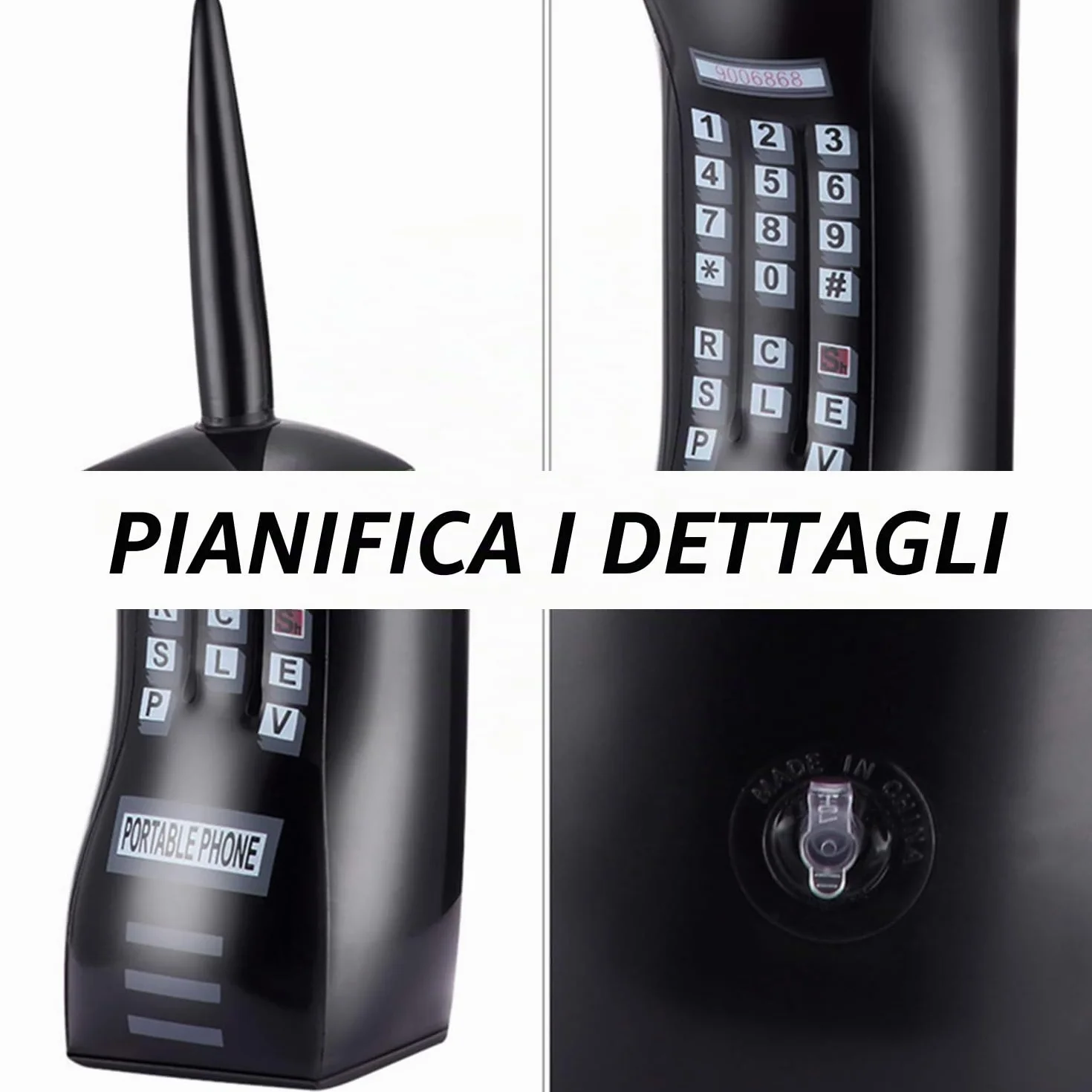 Akcesoria do dekoracji discoteca - gonfiabile, telefono retrò, microfono, tende occhiali da festa