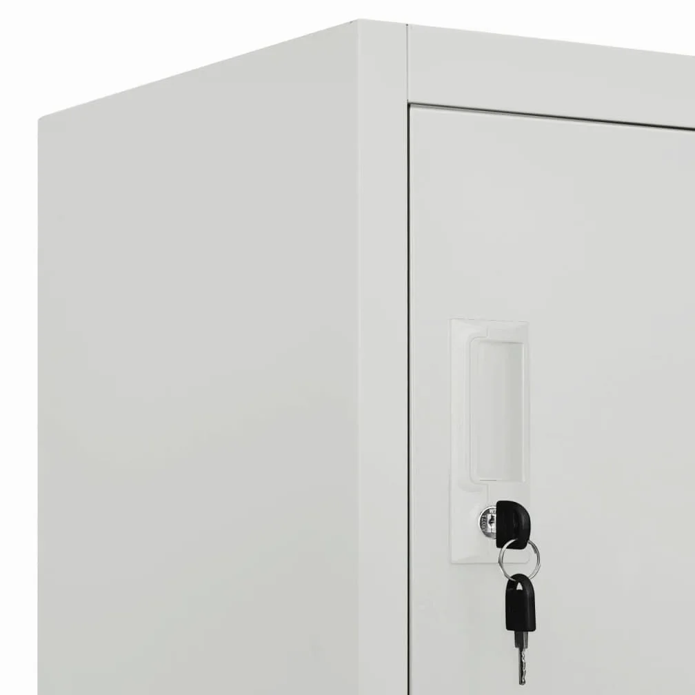 vidaXL Armadio a 6 Armadietti in Acciaio Grigio Mobiletto Ufficio Vestiario