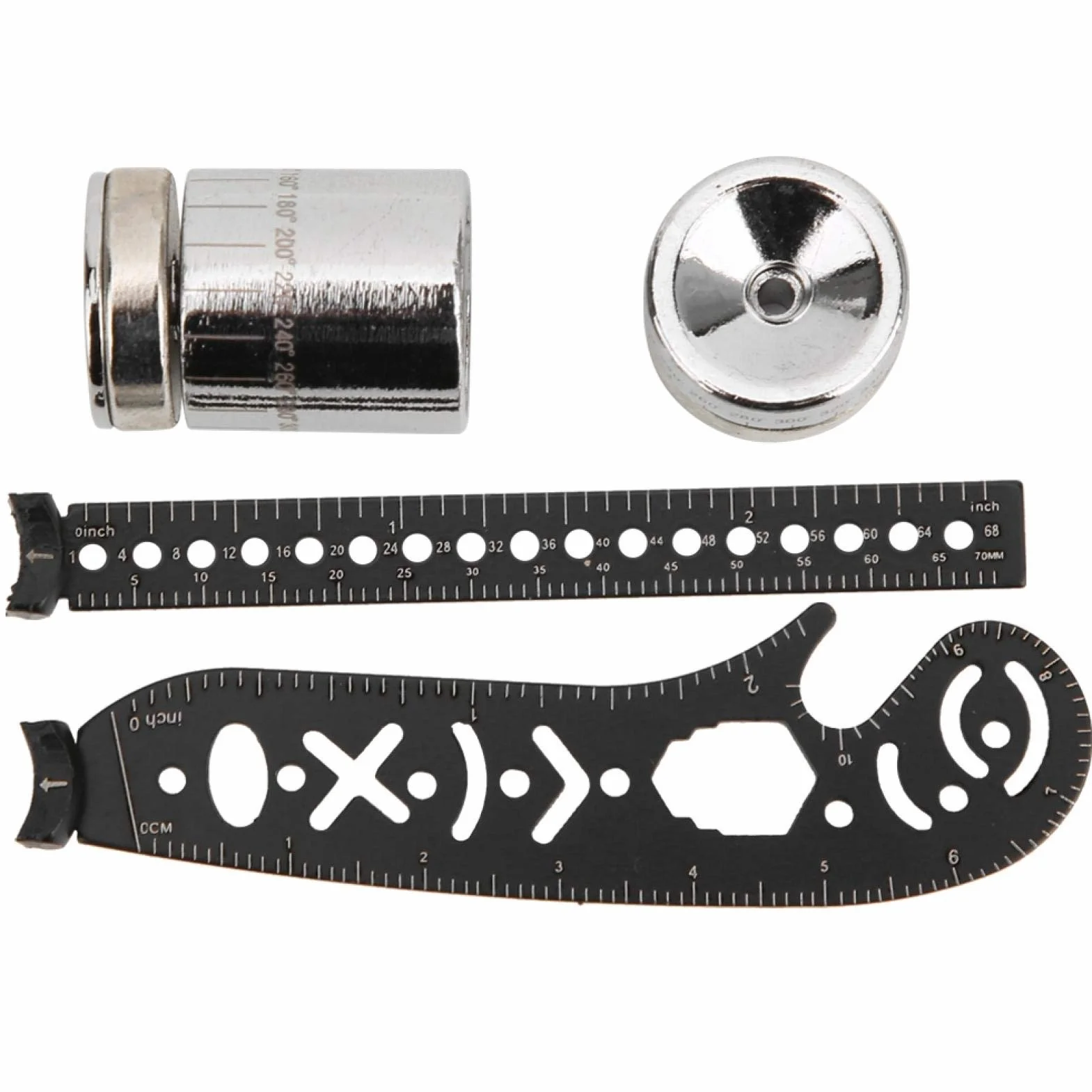 Multifunzione righello da disegno portatile con bussola magnetica per designer, artisti