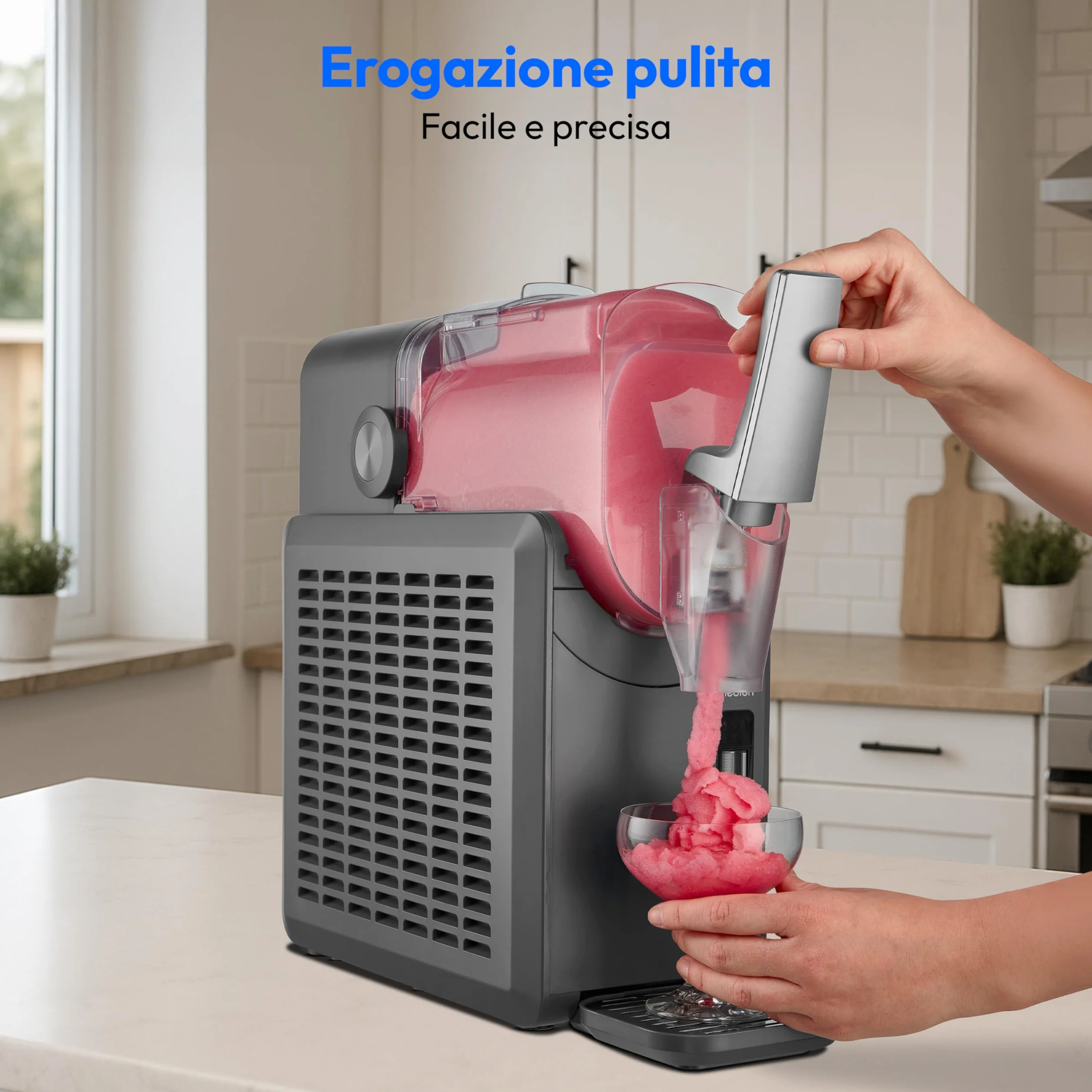 MEDION Macchina per granite 2,6L 1,9L slush maker 5 modalità compressore argento