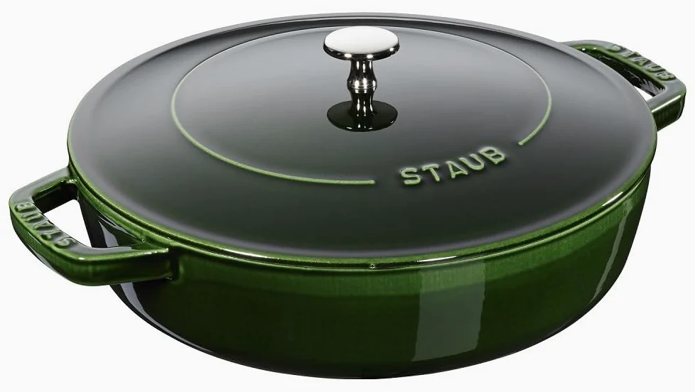 Staub 40511 – 479 – 0 – Casseruola con, in ghisa, basilico, 24 cm chistera