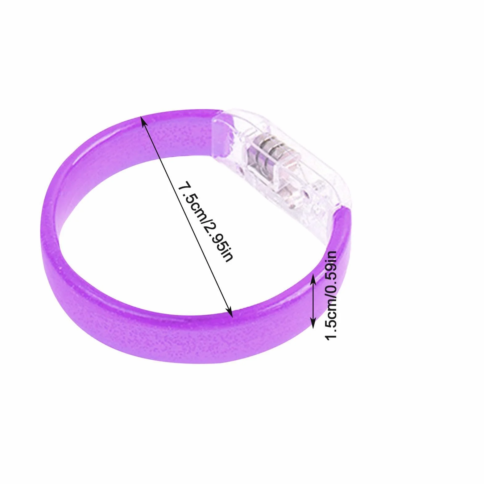 Generico 2 Pezzi Braccialetti Luminosi LED per Concerti