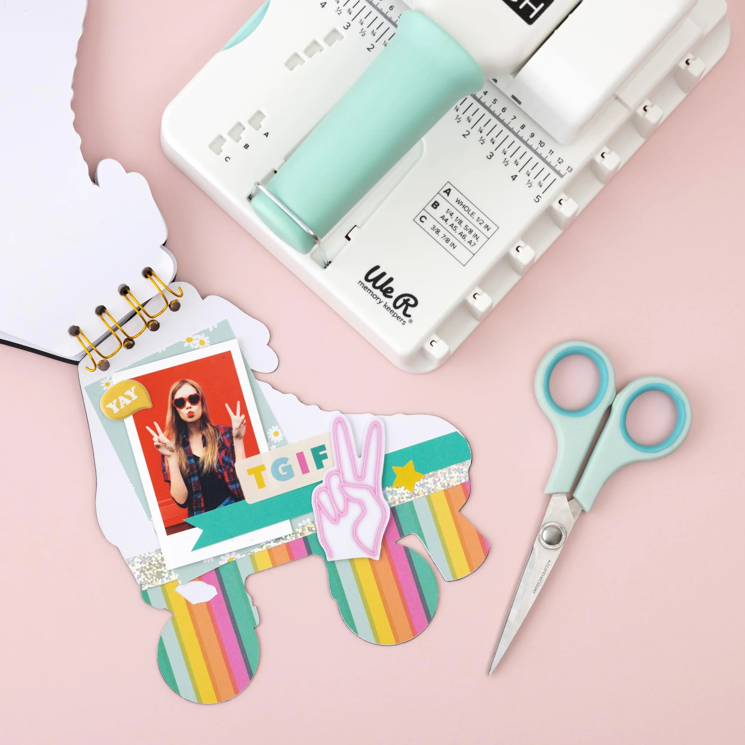 We R Memory Keepers Mini Cinch Bookbinding Machine Binding Tool, Altro Materiale, Bianco, OS