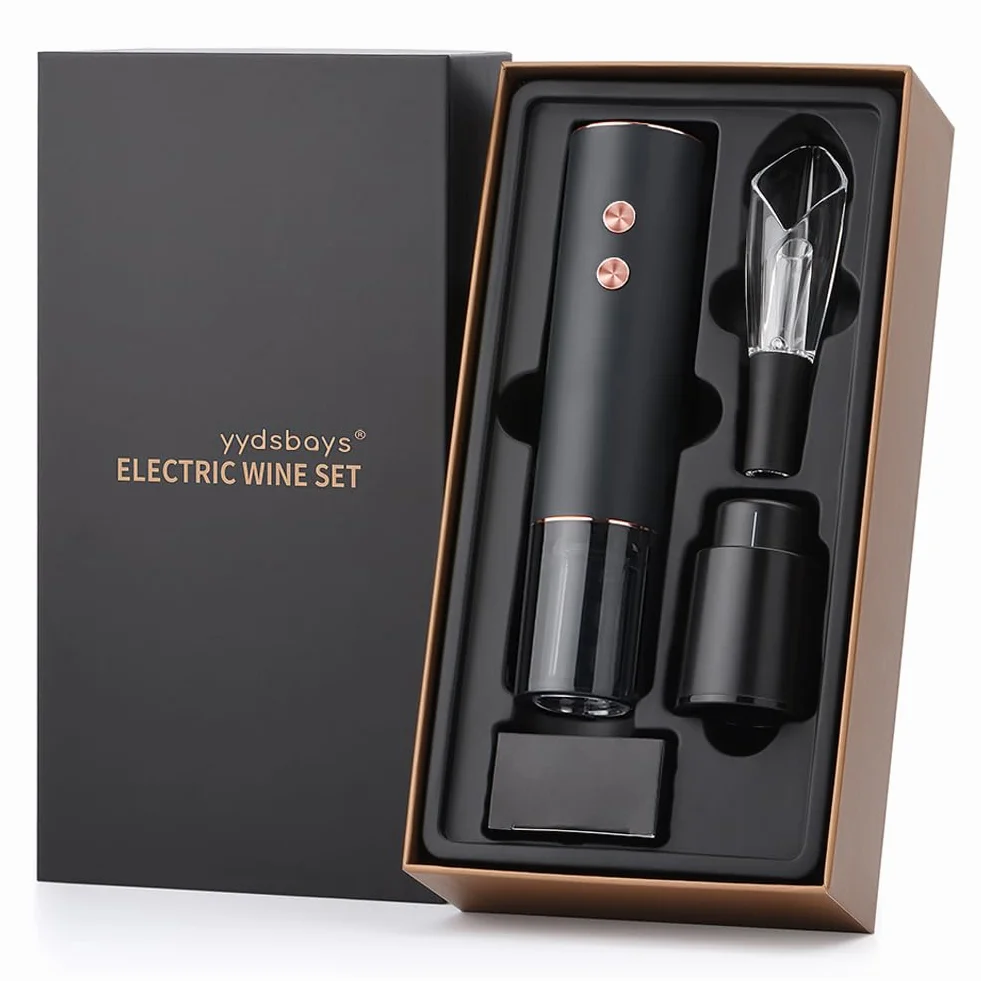 Cavatappi Elettrico Automatico Professionale Oro Ricaricabile Set Regalo