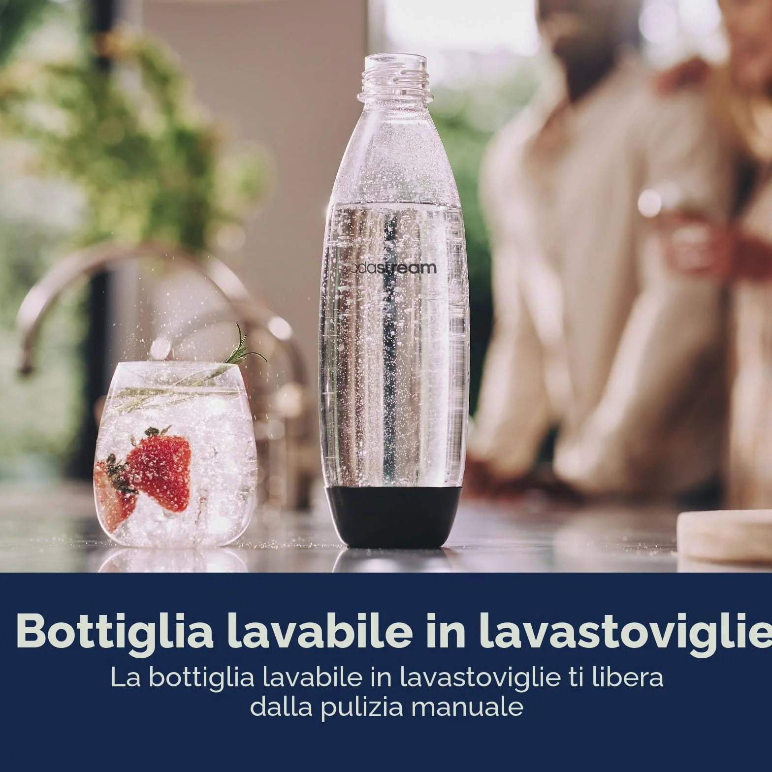 SodaStream Terra Macchina per acqua frizzante Nero con CO2 bottiglia lavabile in lavastoviglie