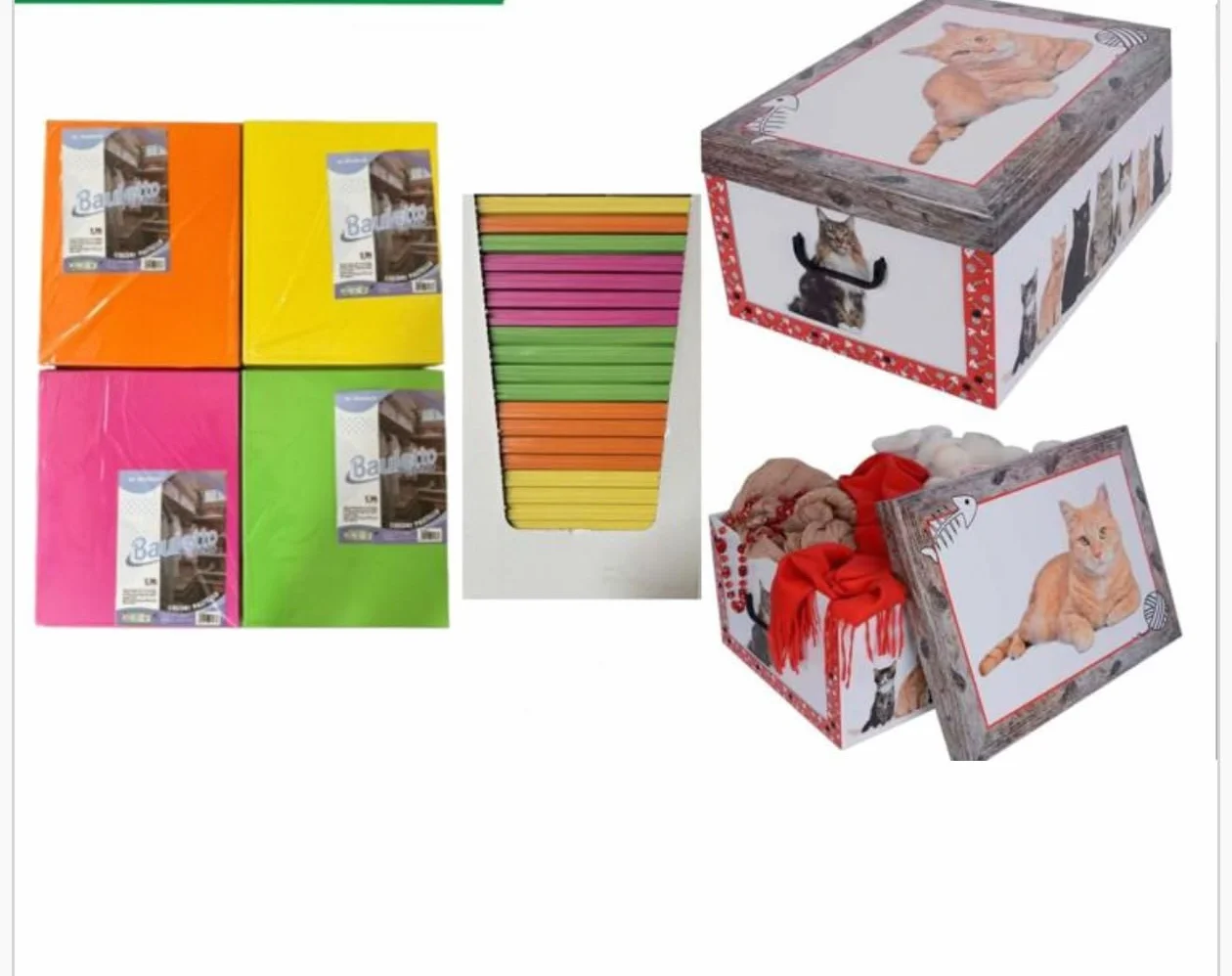Generico Scatola per Armadio in Cartone con Coperchio 40x50x25 cm Organizer per Vestiti e Biancheria 4 Pezzi
