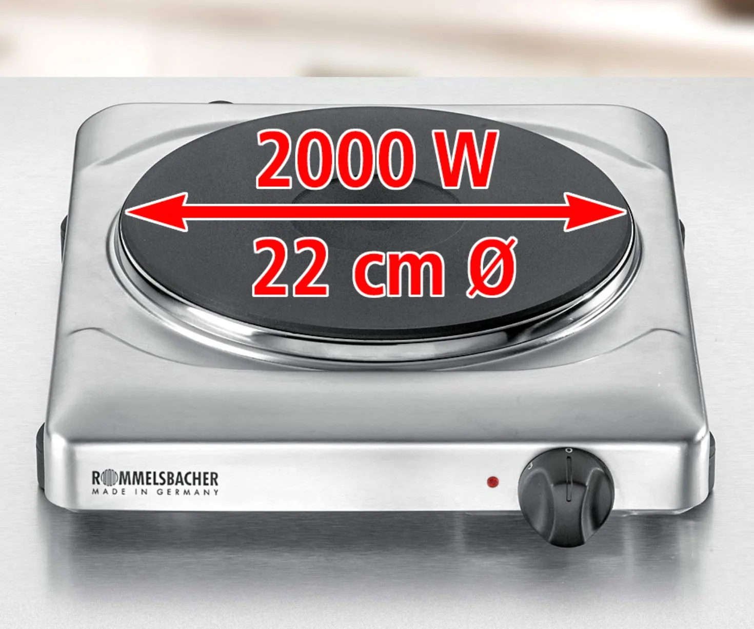 Rommelsbacher THS 2022/E Płyta indukcyjna stołowa Czarny, Biały
