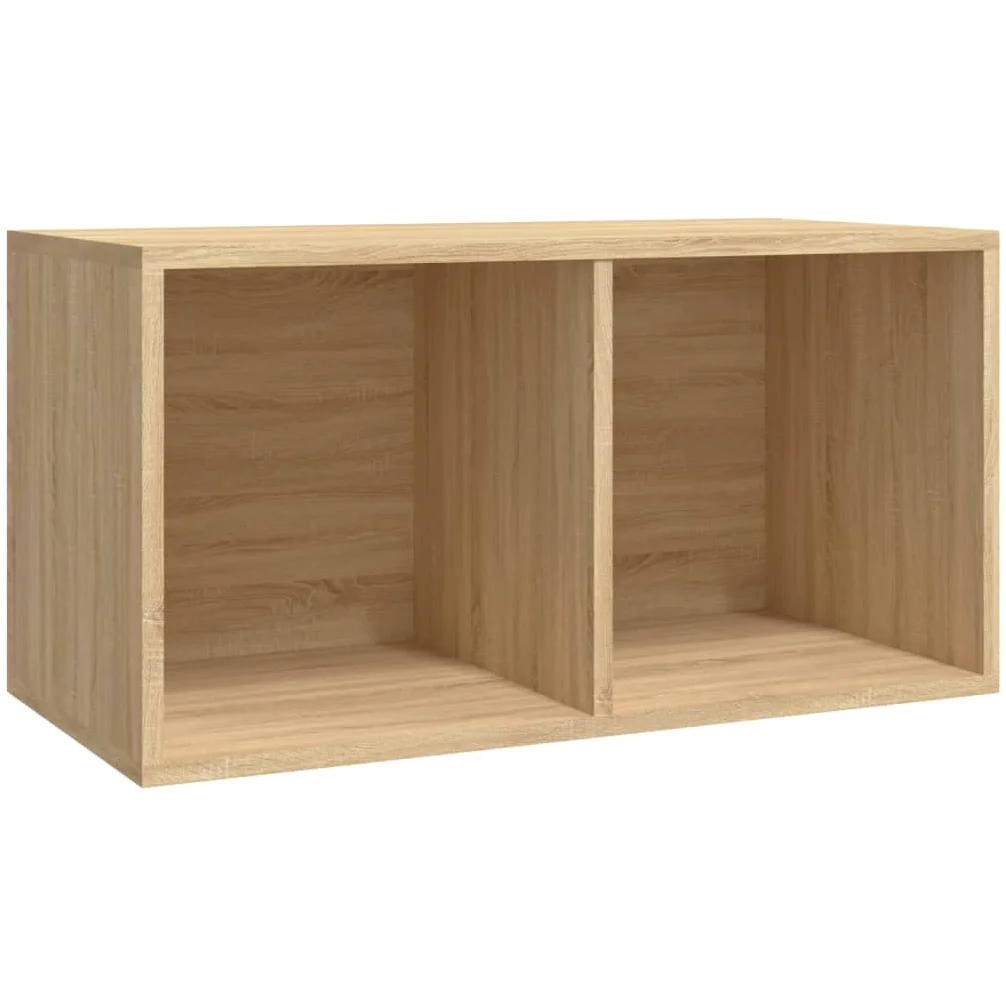 Armadi e stoccaggio,Armadi e rack di archiviazione multimediale,Scatola di immagazzinaggio in vinile Rovere Sonoma 71x34x36 cm Legno ingegnerizzato