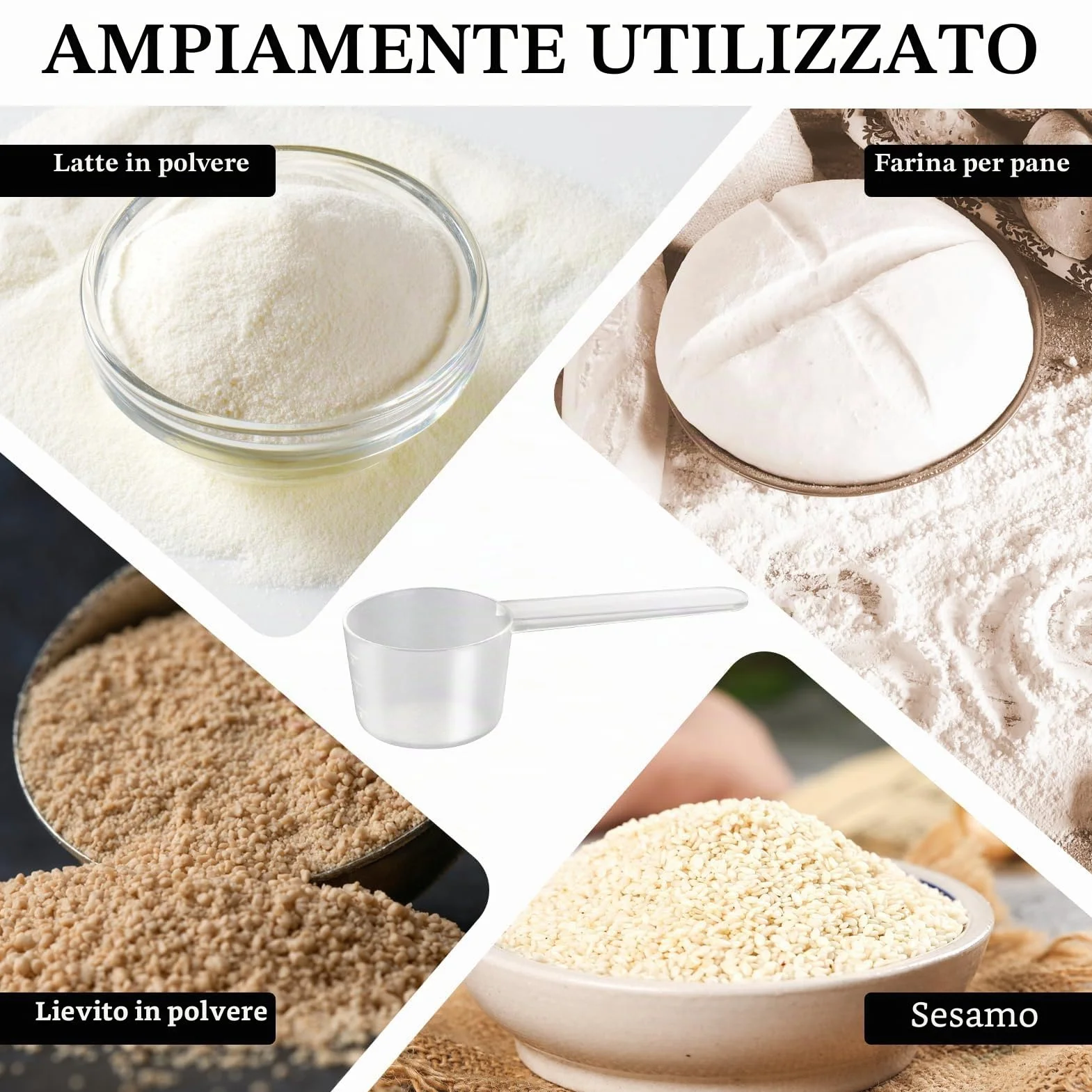 2 Pezzi Cucchiai Dosatori Trasparente in Plastica, Cucchiaio Dosatore 5 g, 20 g Grammi Misurino Misuratore di Proteine ​​del Caffè in Polvere per Misure Sperimentali in Cucina