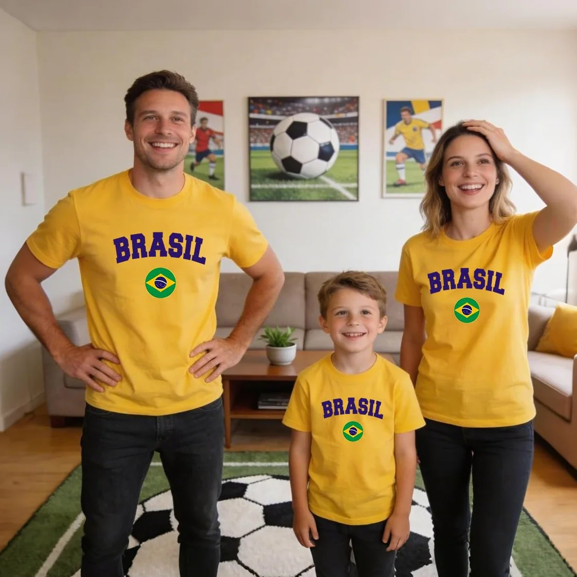 2026 Magliette Personalizzate per Famiglie appassionate di Calcio Magliette Personalizzate per Coppie appassionate di Calcio